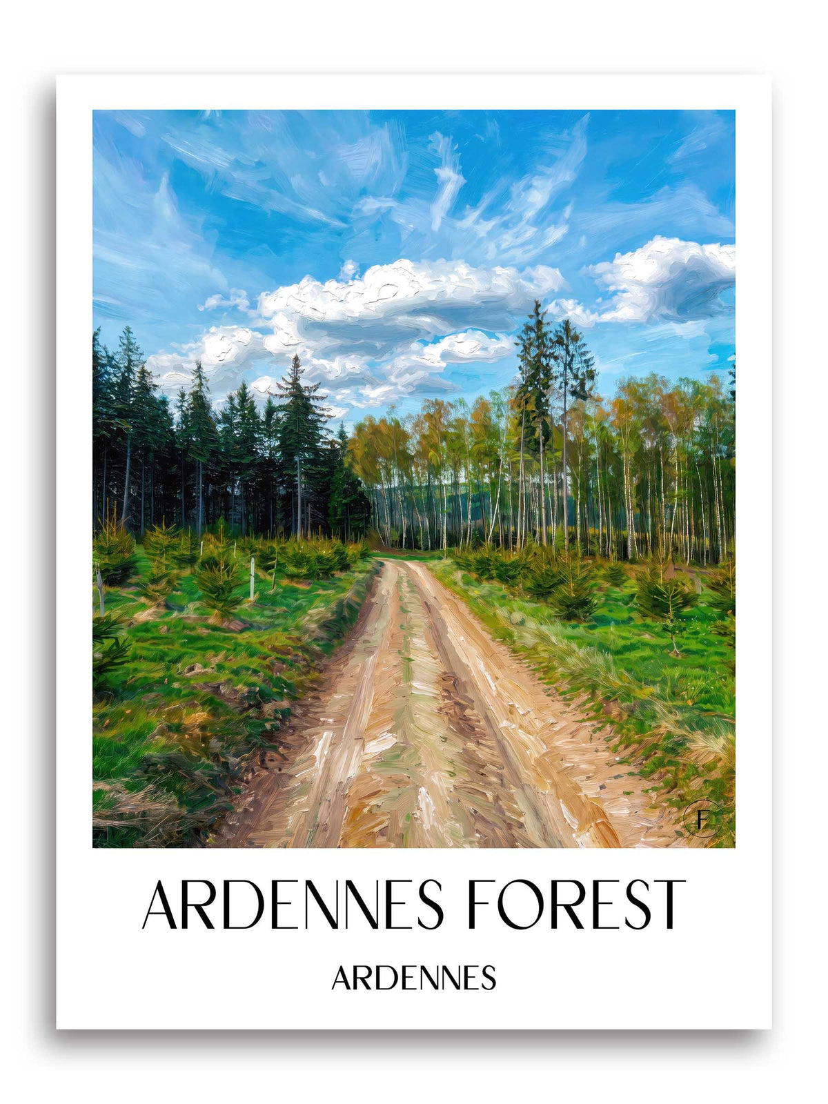 Forêt des Ardennes Poster - Ardennes - Frankreich Kunstdruck - Ölgemälde von A4 bis A1