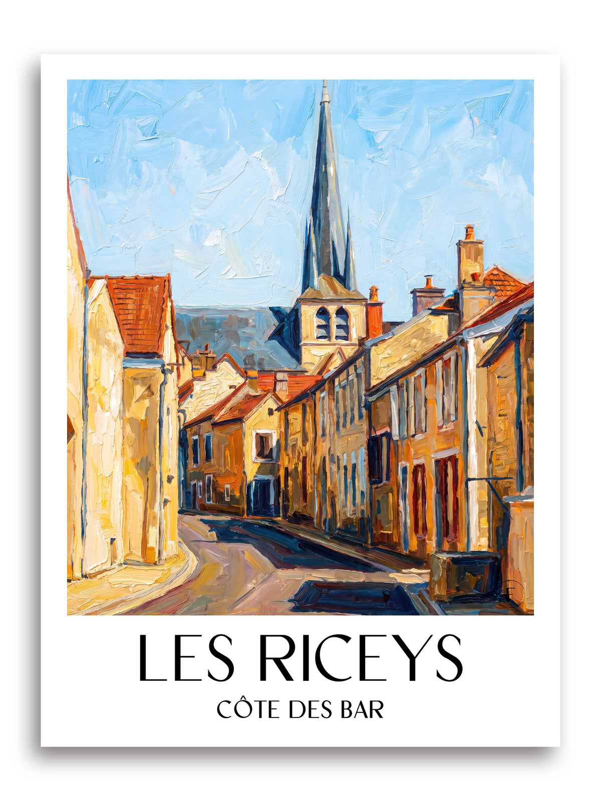 Les Riceys Poster - Côte des Bar - Frankreich Kunstdruck - Ölgemälde von A4 bis A1
