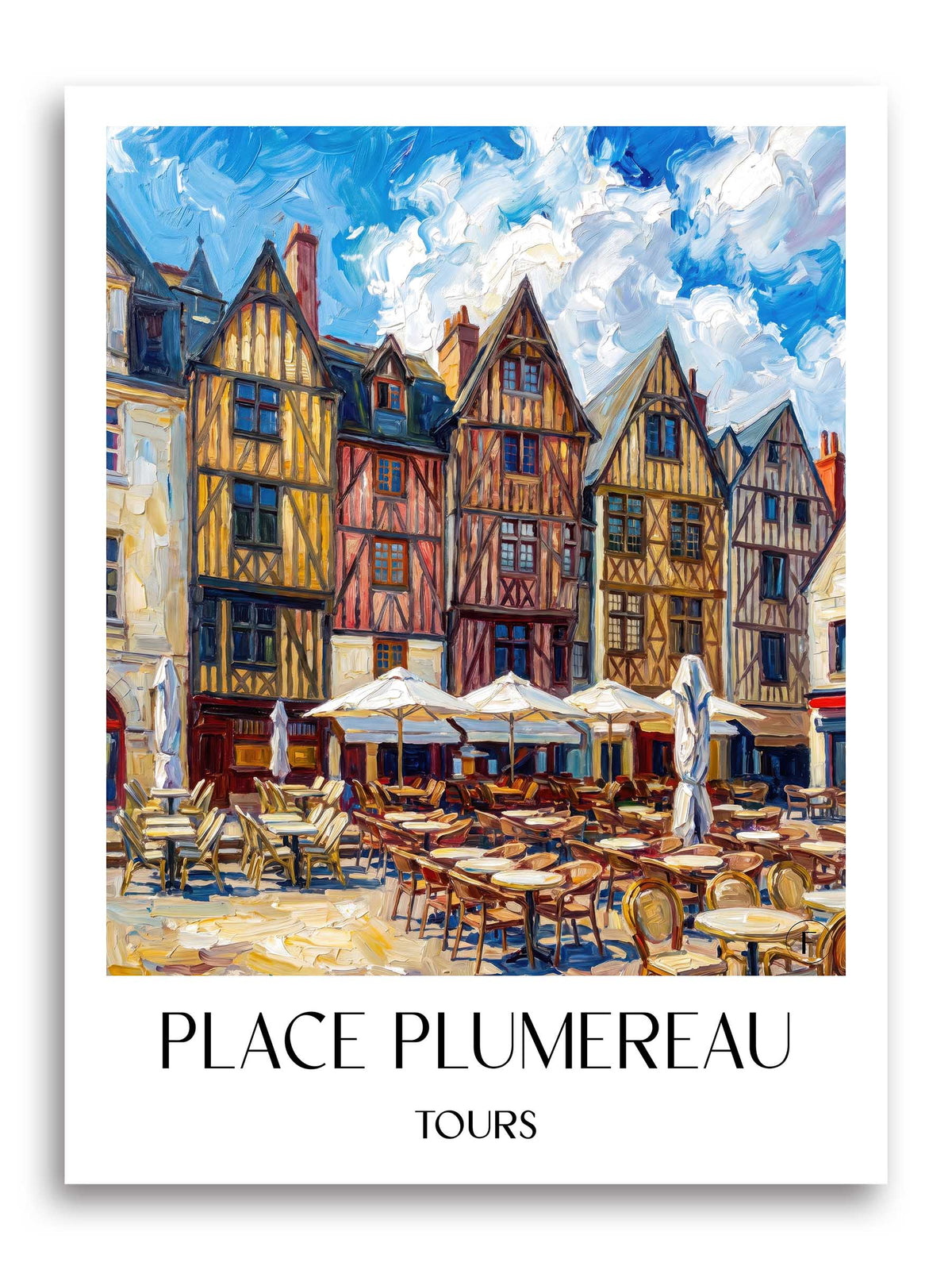 place-plumereau-tours-frankreich-poster-oil-painting-oelgemaelde