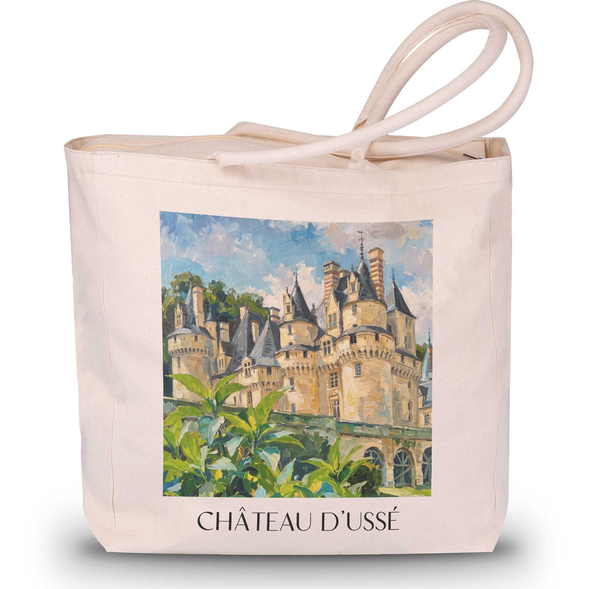 château-d'ussé-rigny-ussé-frankreich-einkaufstasche-oil-painting-oelgemaelde