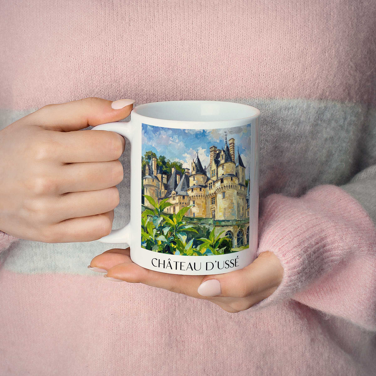 château-d'ussé-rigny-ussé-frankreich-kaffeebecher-oil-painting-oelgemaelde