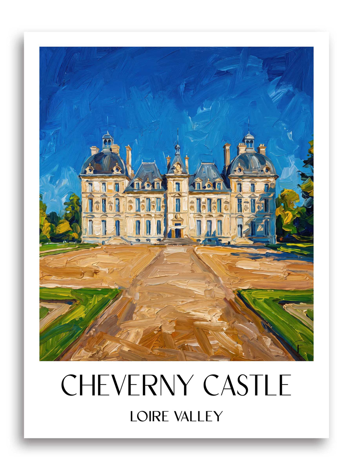 Château de Cheverny Poster - Val de Loire - Frankreich Kunstdruck - Ölgemälde von A4 bis A1