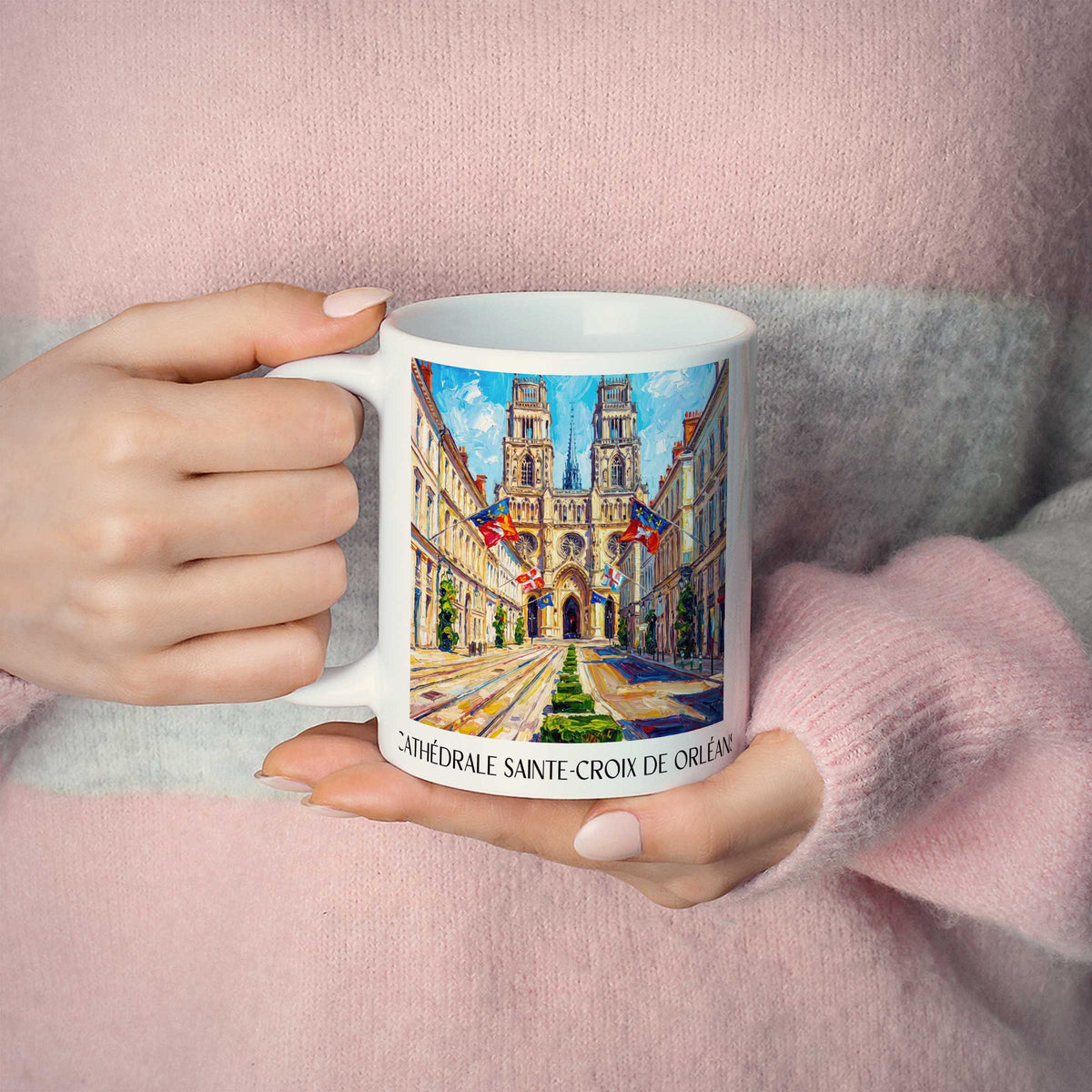 cathédrale-sainte-croix-orléans-frankreich-kaffeebecher-oil-painting-oelgemaelde