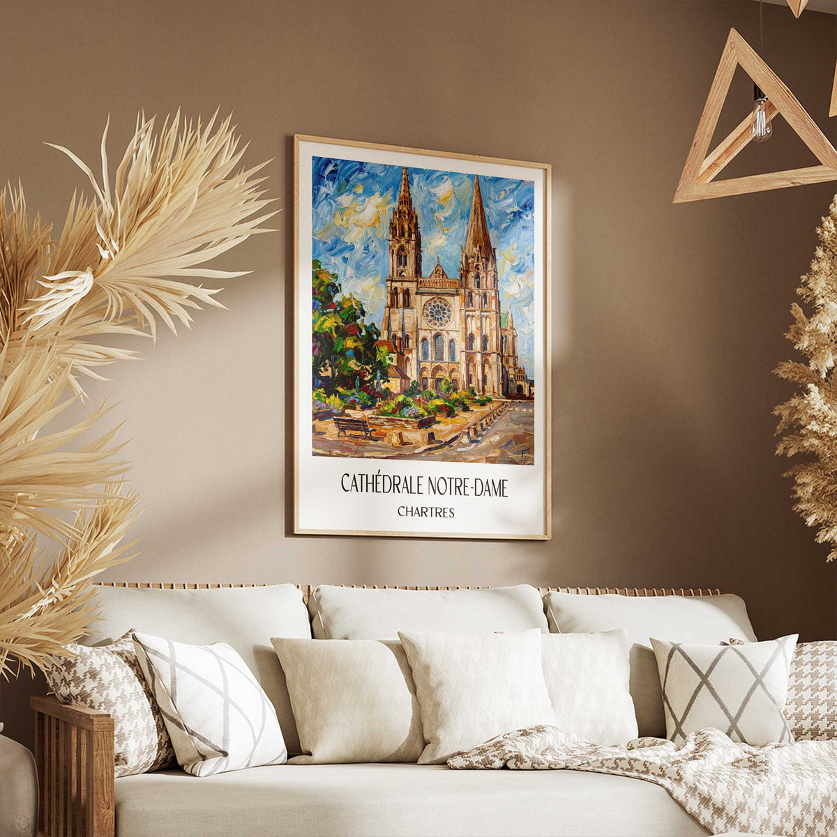 cathédrale-notre-dame-chartres-frankreich-poster-oil-painting-oelgemaelde
