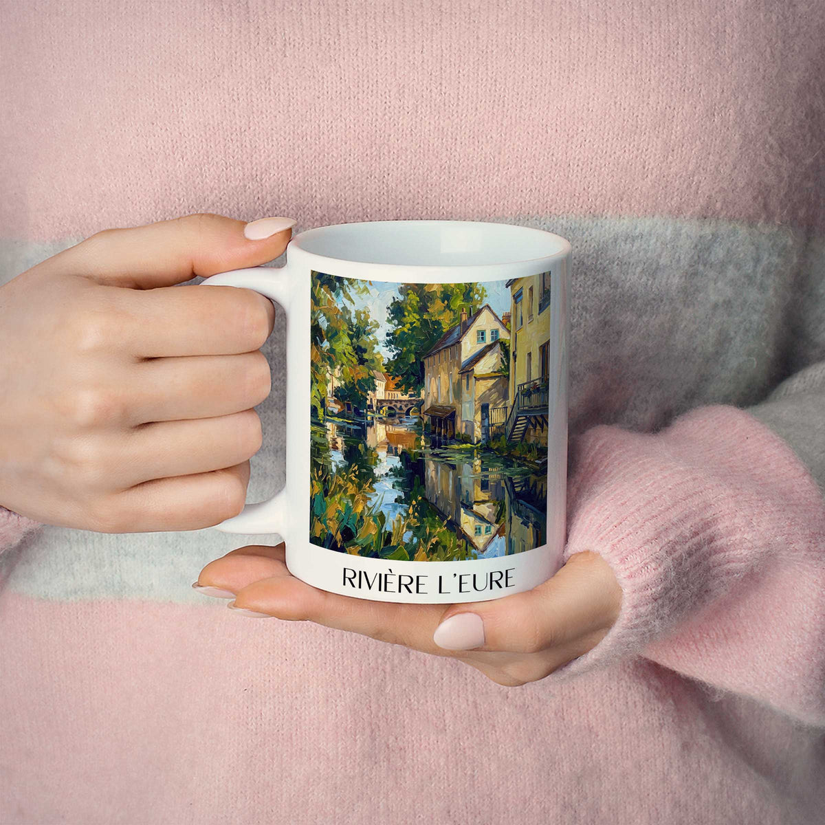 rivière-l'eure-chartres-frankreich-kaffeebecher-oil-painting-oelgemaelde