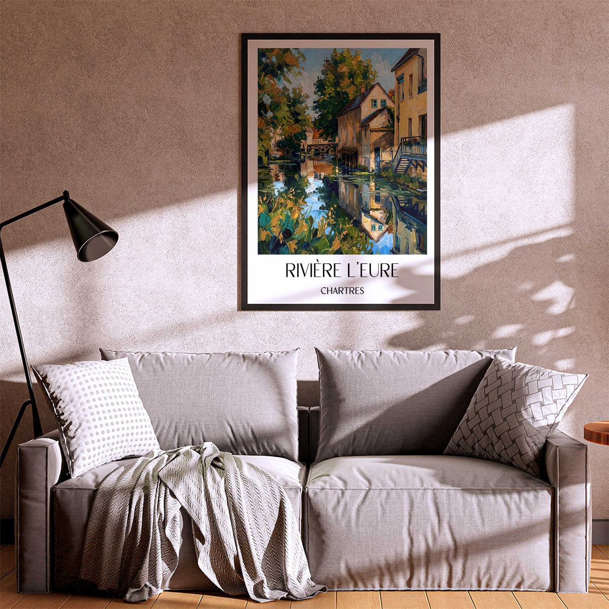 rivière-l'eure-chartres-frankreich-poster-oil-painting-oelgemaelde