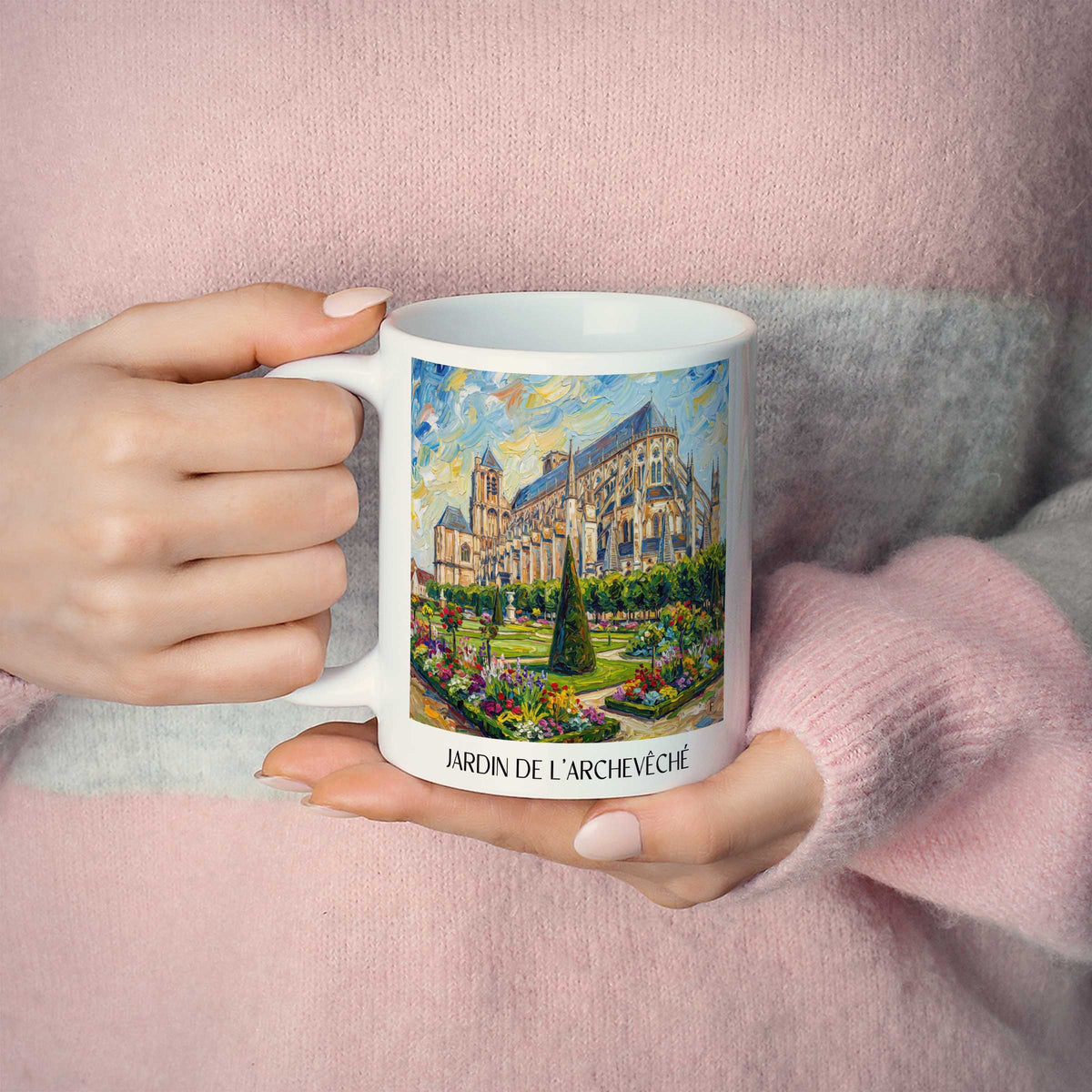 jardin-de-l'archevêché-bourges-frankreich-kaffeebecher-oil-painting-oelgemaelde