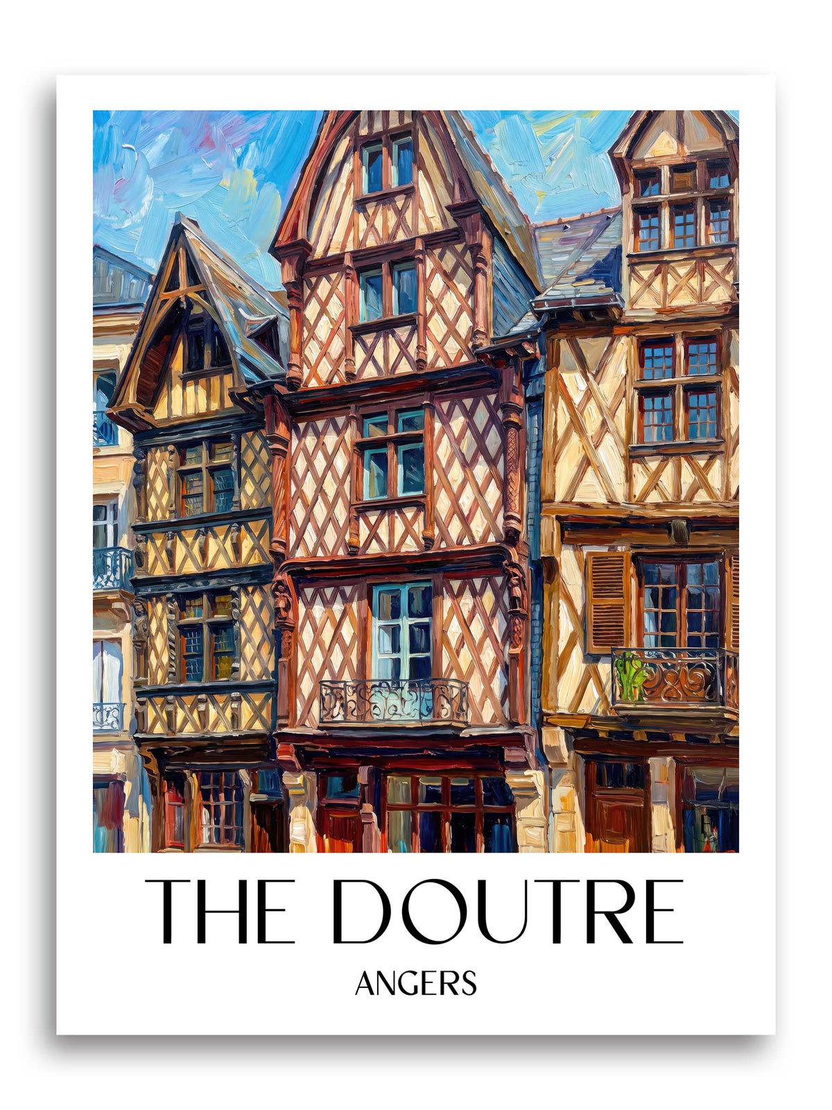 La Doutre Poster - Angers - Frankreich Kunstdruck - Ölgemälde von A4 bis A1
