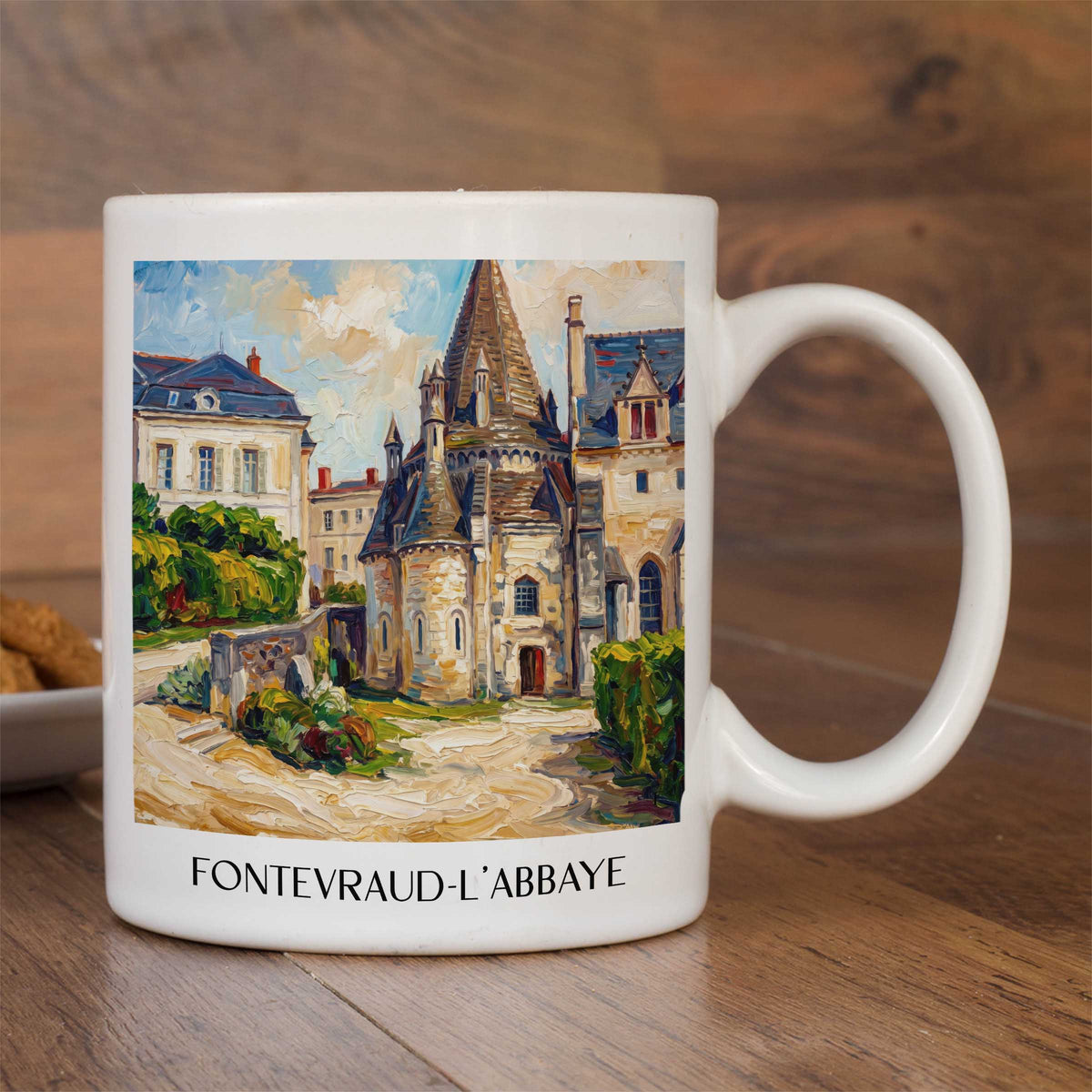 fontevraud-l'abbaye-val-de-loire-frankreich-kaffeebecher-oil-painting-oelgemaelde