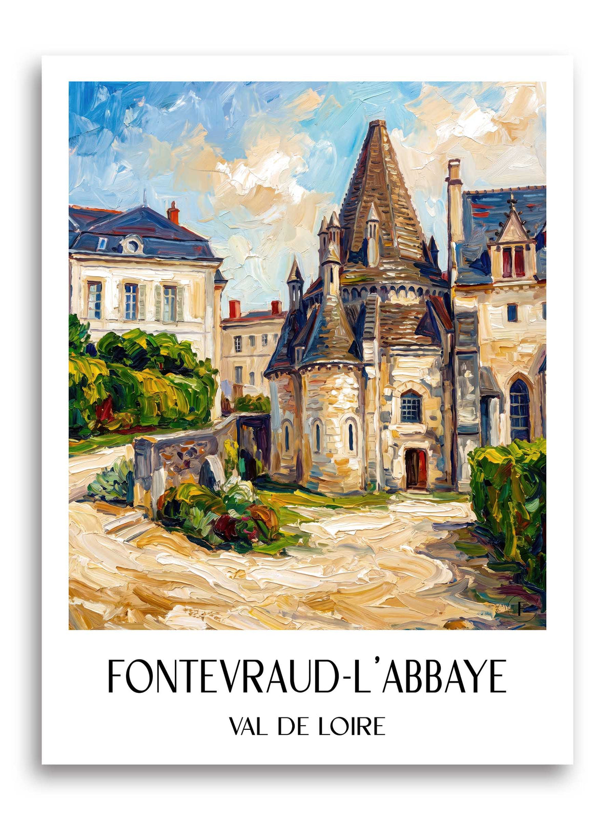 fontevraud-l'abbaye-val-de-loire-frankreich-poster-oil-painting-oelgemaelde