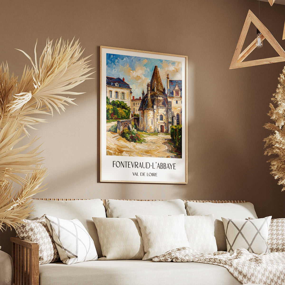 fontevraud-l'abbaye-val-de-loire-frankreich-poster-oil-painting-oelgemaelde
