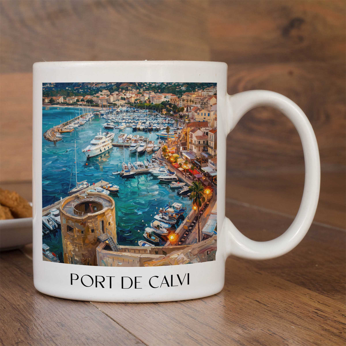 port-de-calvi-balagne-frankreich-kaffeebecher-oil-painting-oelgemaelde