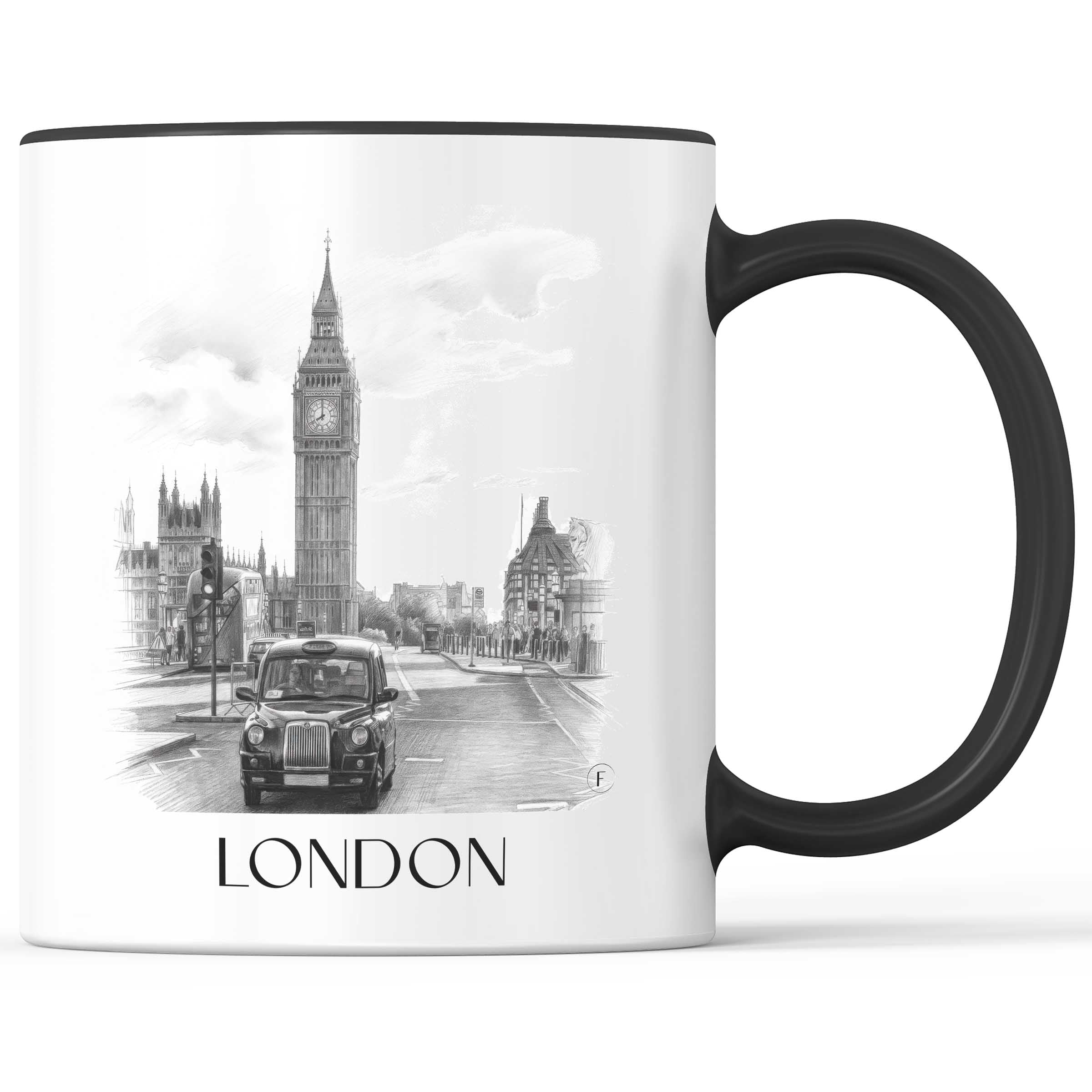 London - England Becher - Kaffeetasse im Zeichnung Stil