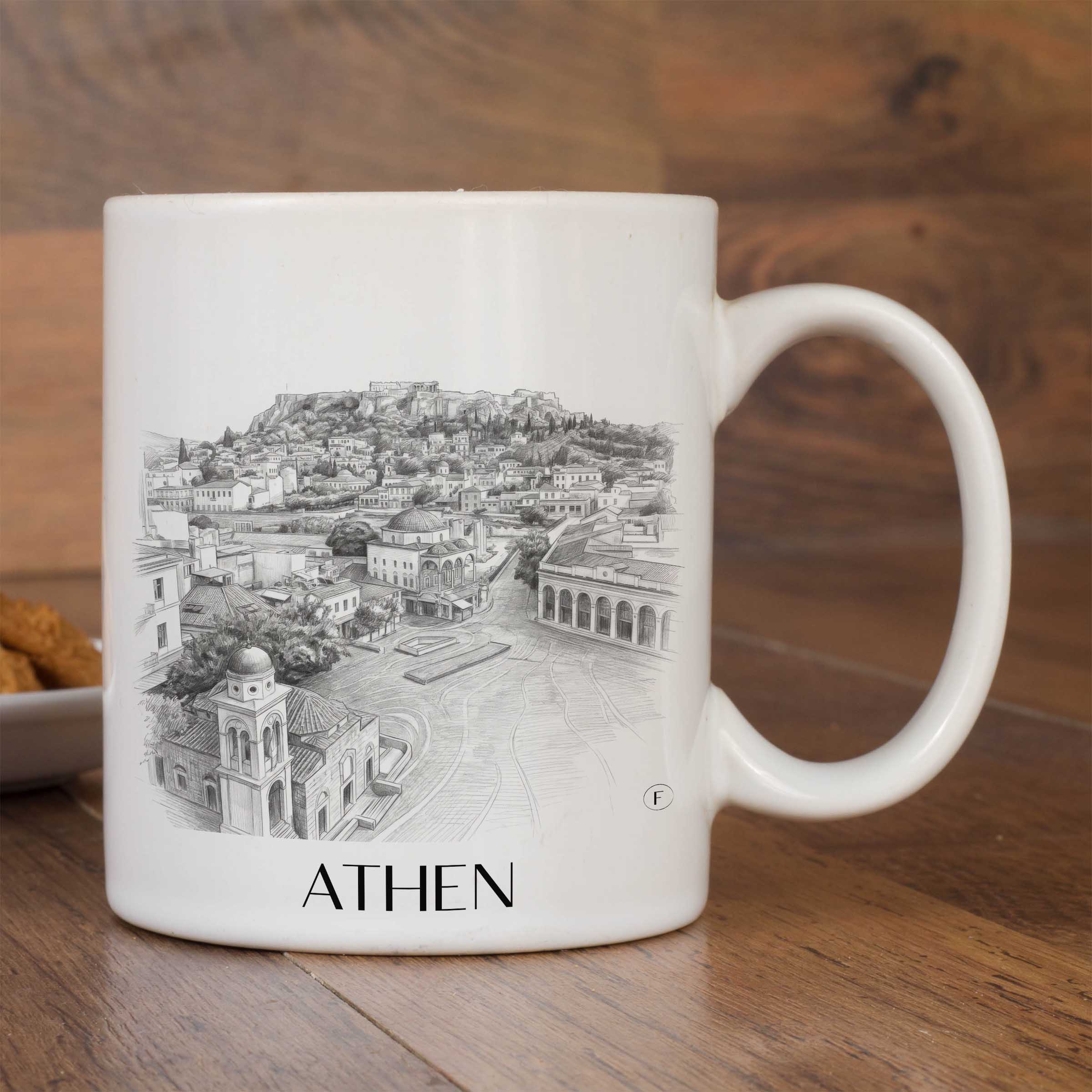 athen-griechenland-kaffeebecher-bleistift-zeichnung-drawing