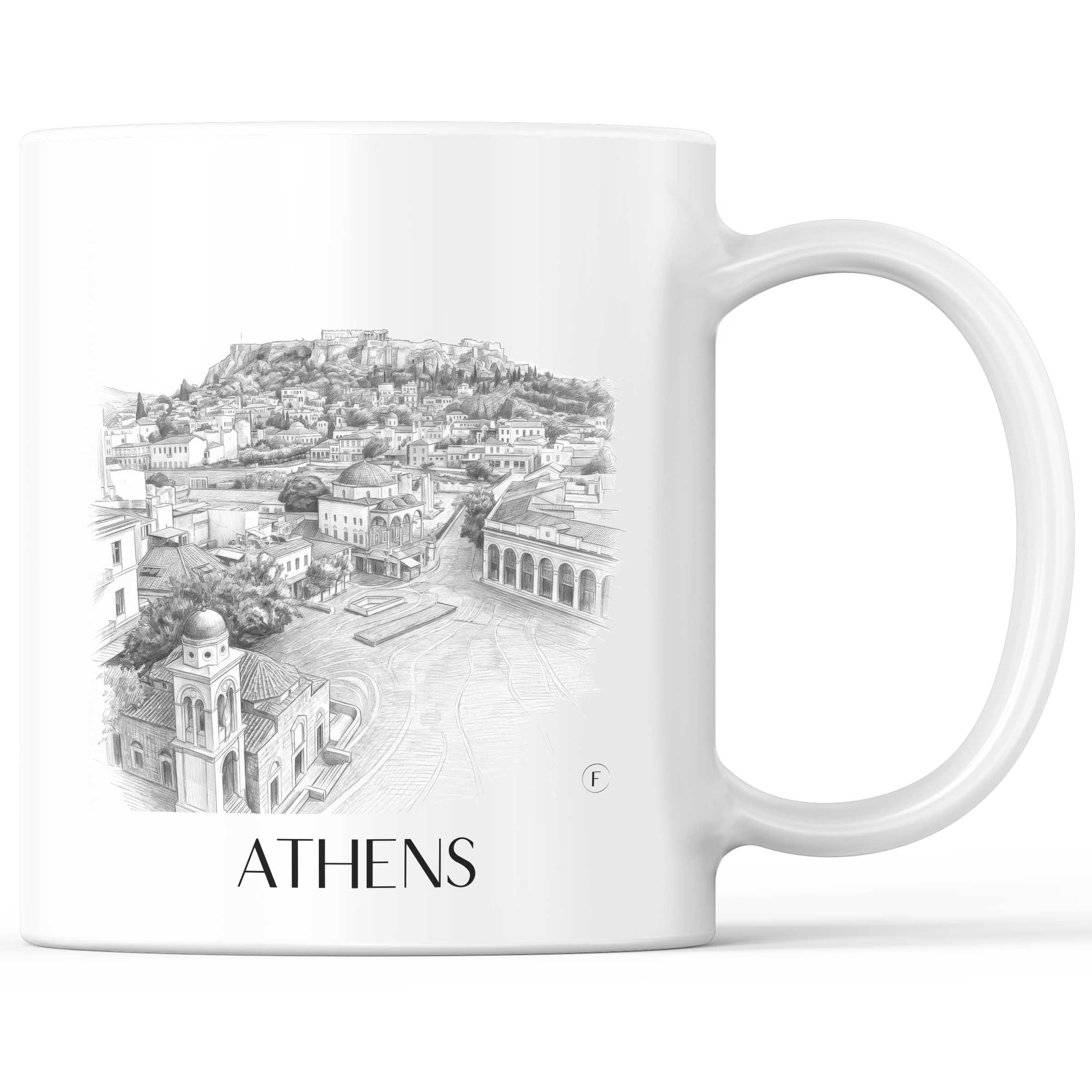 Athen - Griechenland Becher - Kaffeetasse im Zeichnung Stil