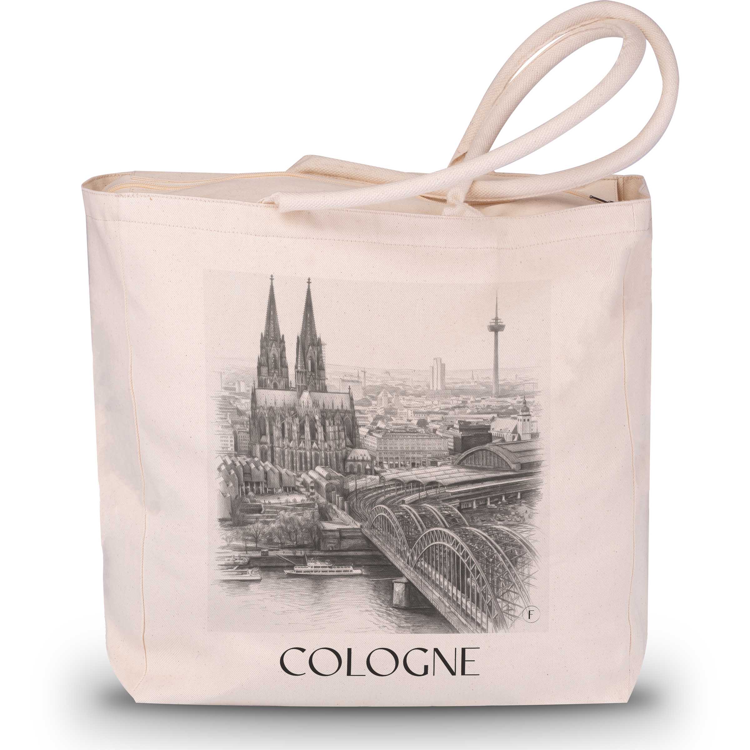 Köln - Deutschland Tote Bag - Einkaufstasche im Zeichnung Stil