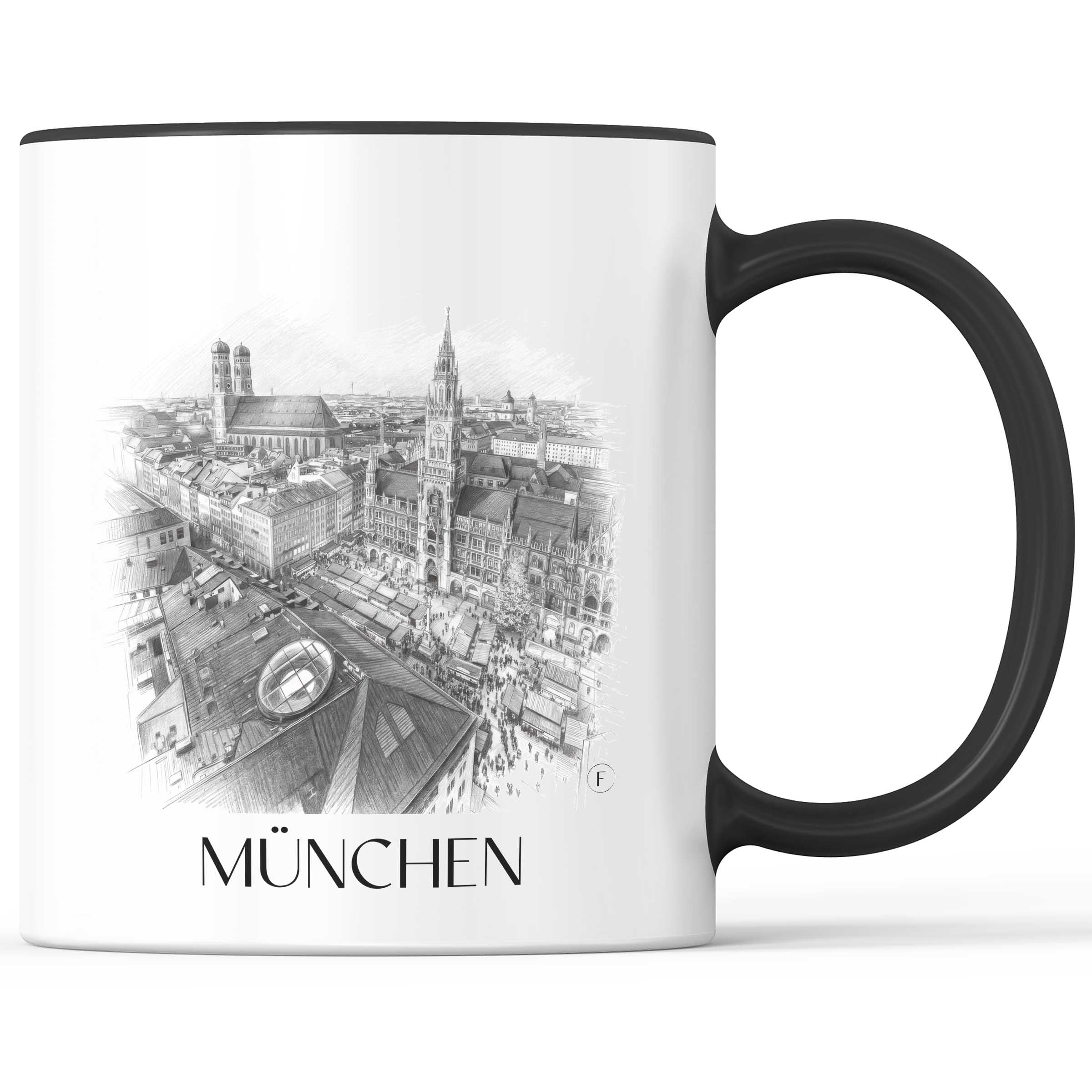 münchen-deutschland-kaffeebecher-bleistift-zeichnung-drawing