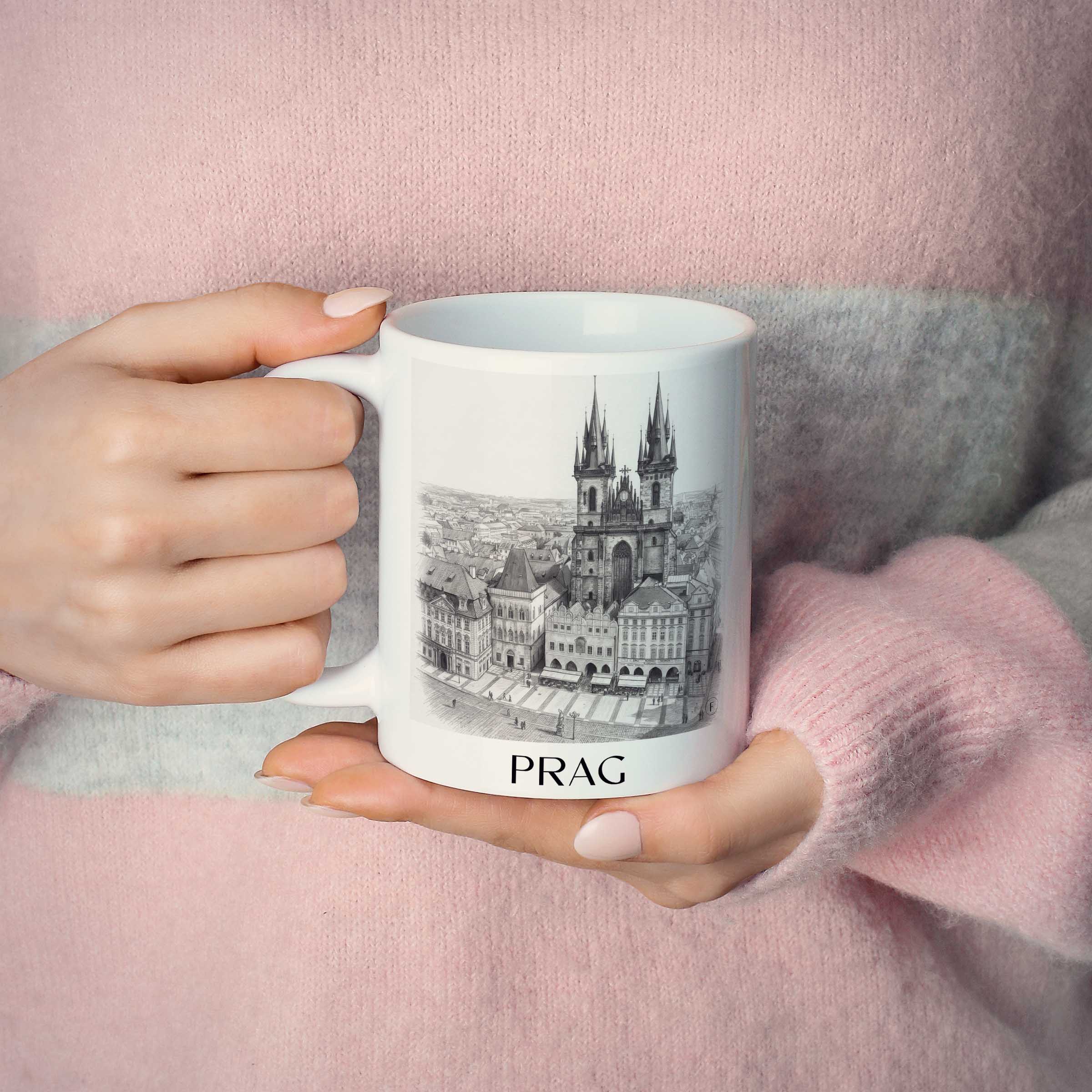 prag-tschechien-kaffeebecher-bleistift-zeichnung-drawing