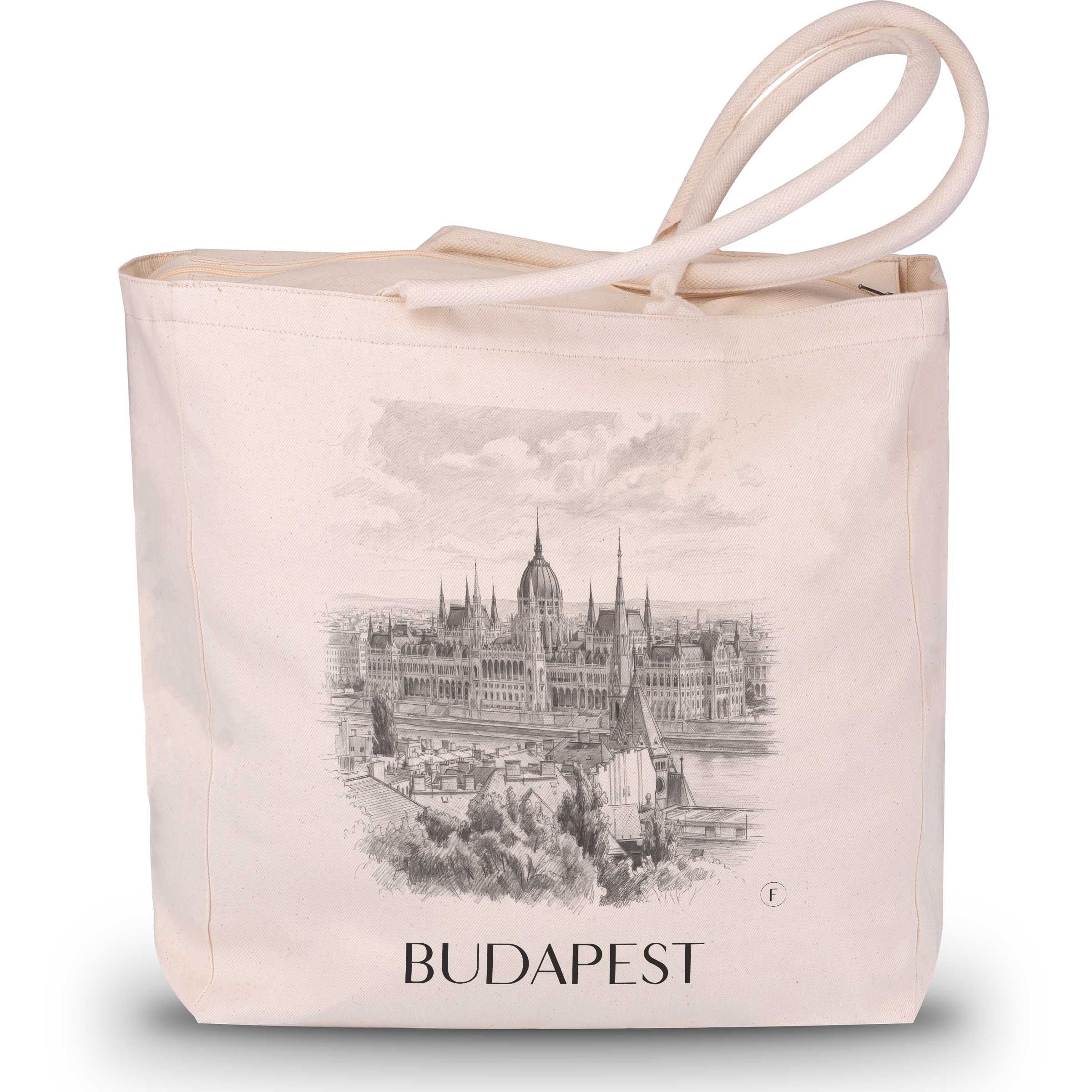 Budapest - Ungarn Tote Bag - Einkaufstasche im Zeichnung Stil
