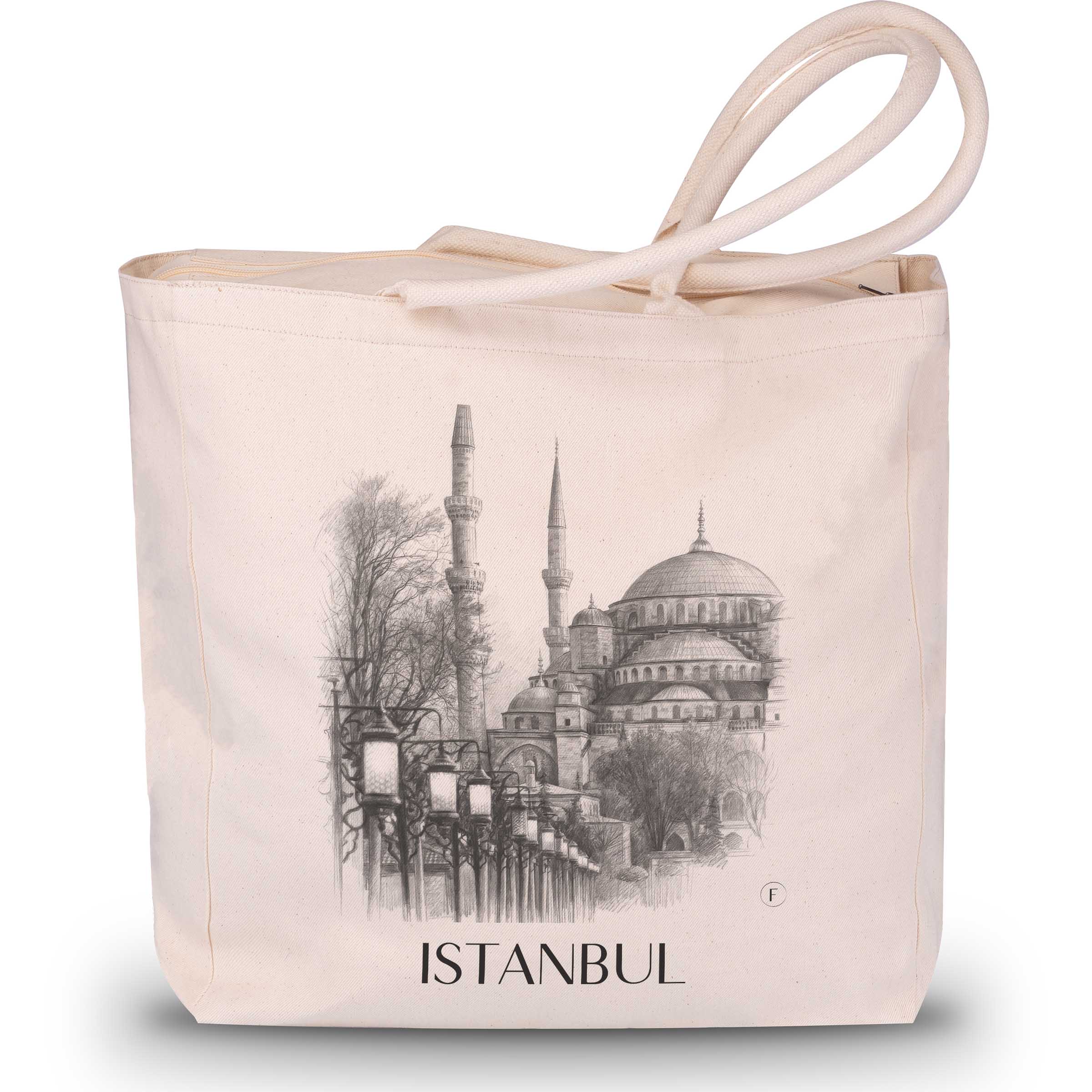 Istanbul - Türkei Tote Bag - Einkaufstasche im Zeichnung Stil