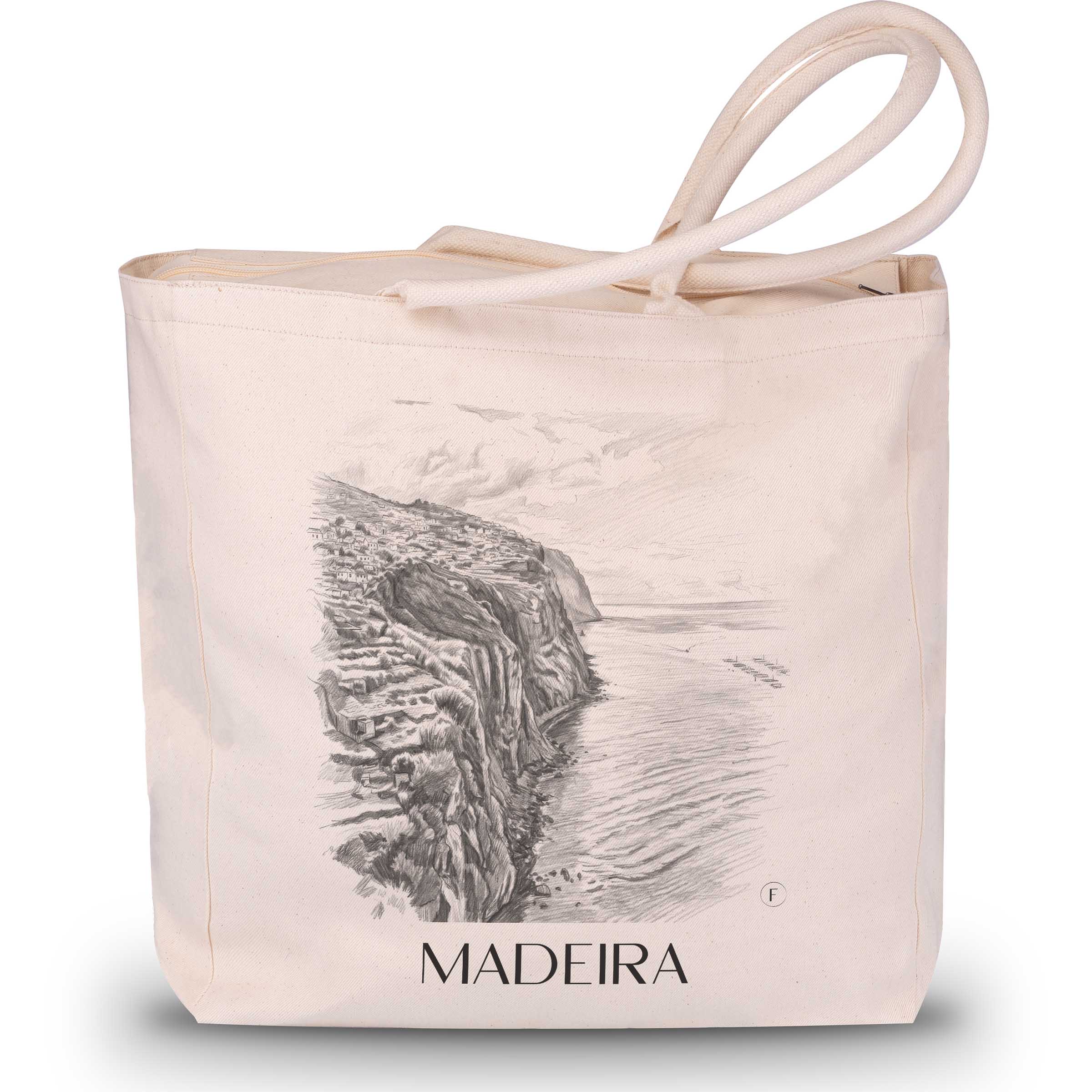 Madeira - Portugal Tote Bag - Einkaufstasche im Zeichnung Stil