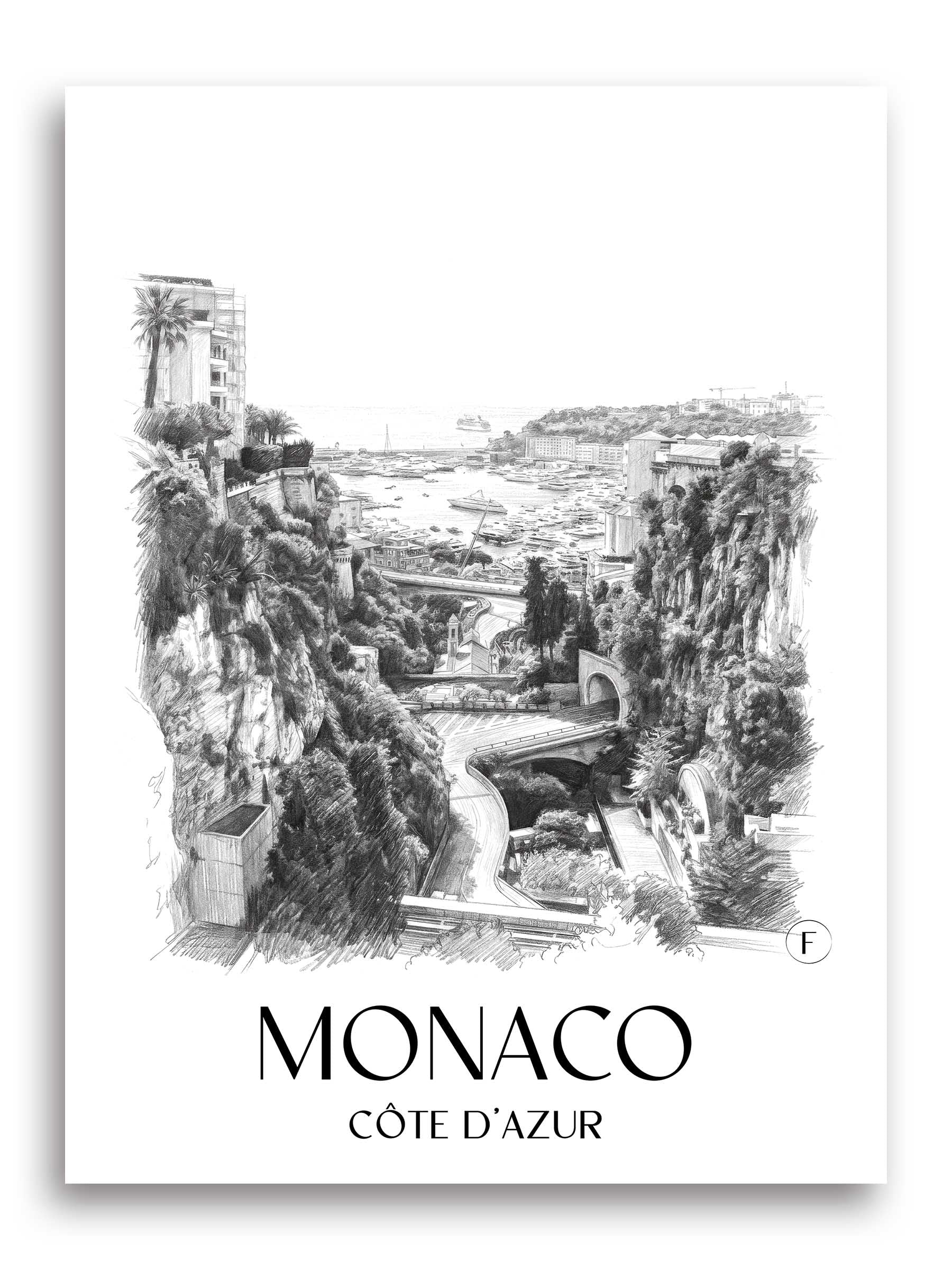 monaco-monaco-poster-bleistift-zeichnung-drawing