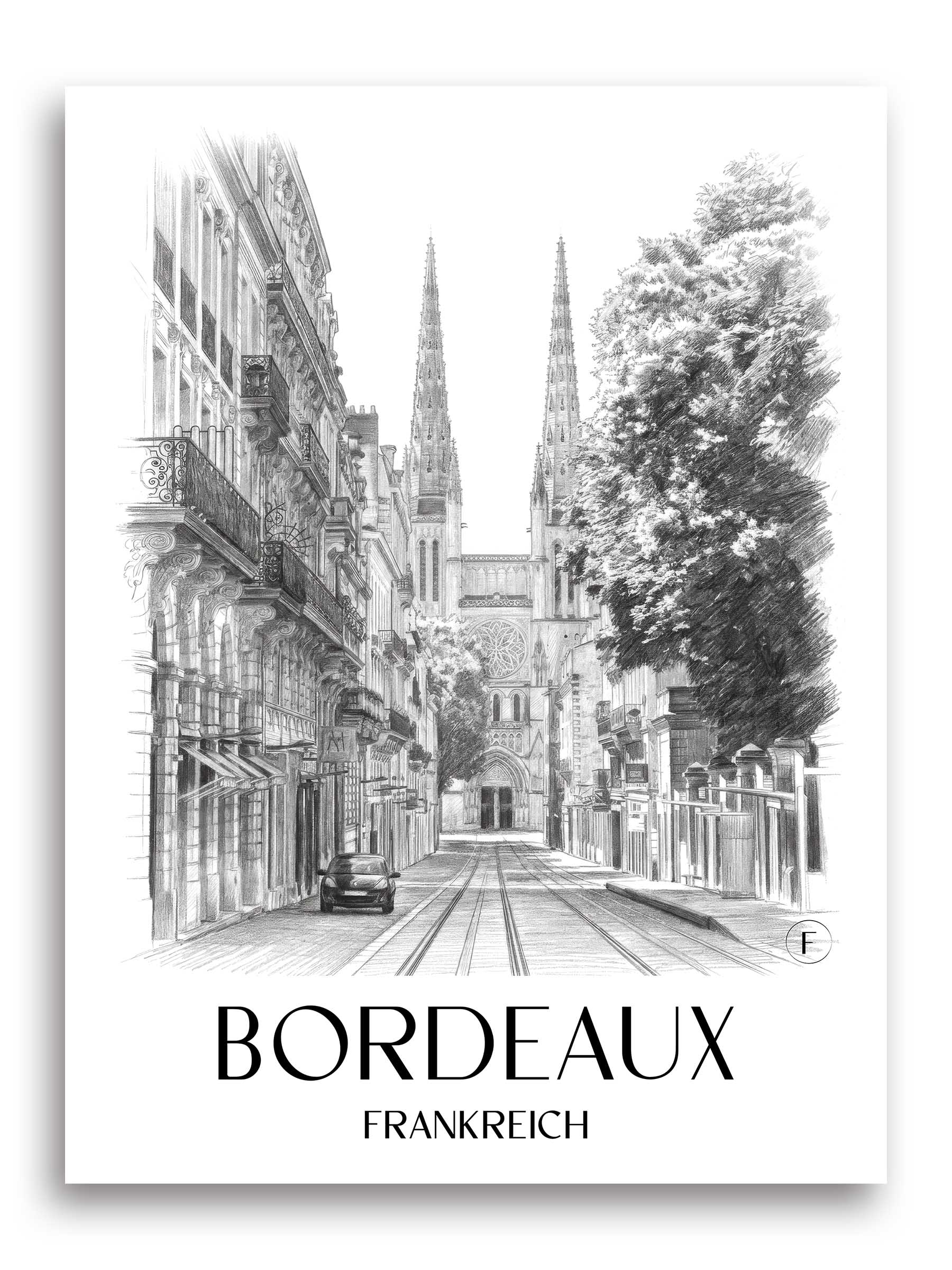 bordeaux-frankreich-poster-bleistift-zeichnung-drawing