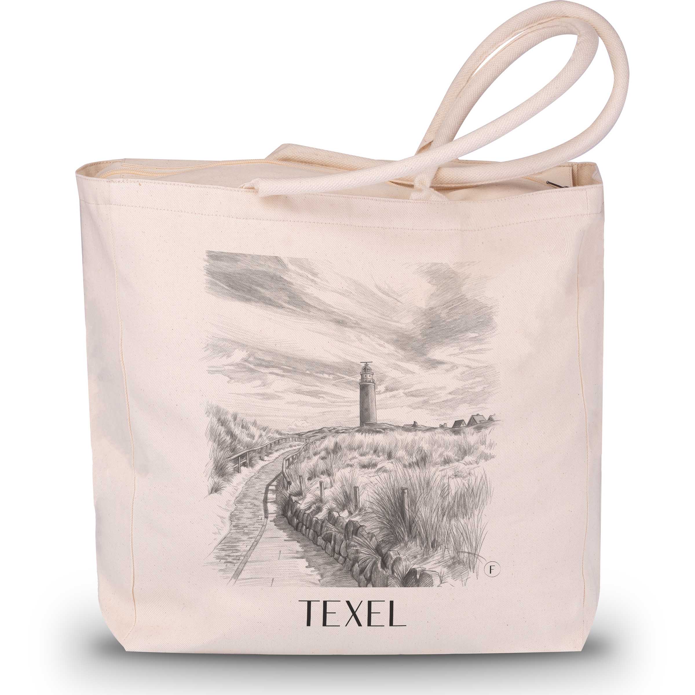 texel-niederlande-einkaufstasche-bleistift-zeichnung-drawing