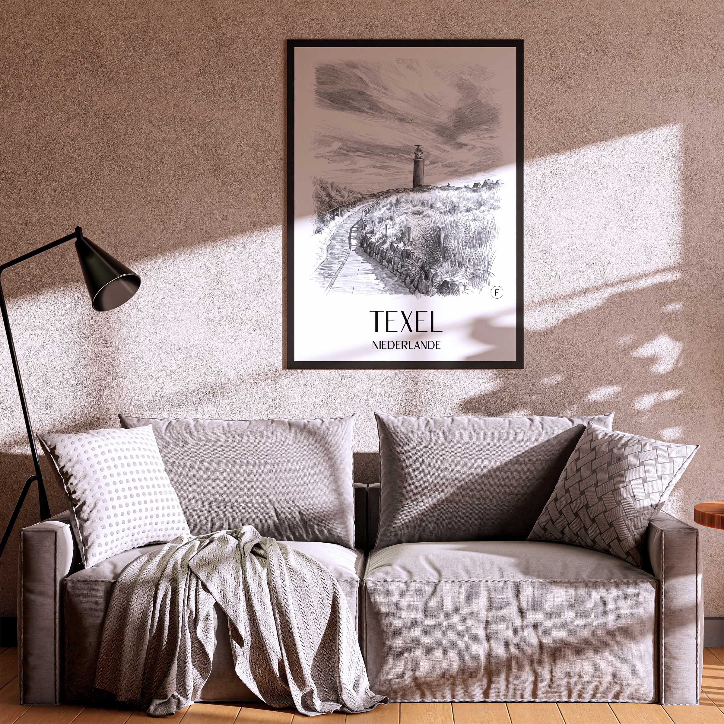 texel-niederlande-poster-bleistift-zeichnung-drawing
