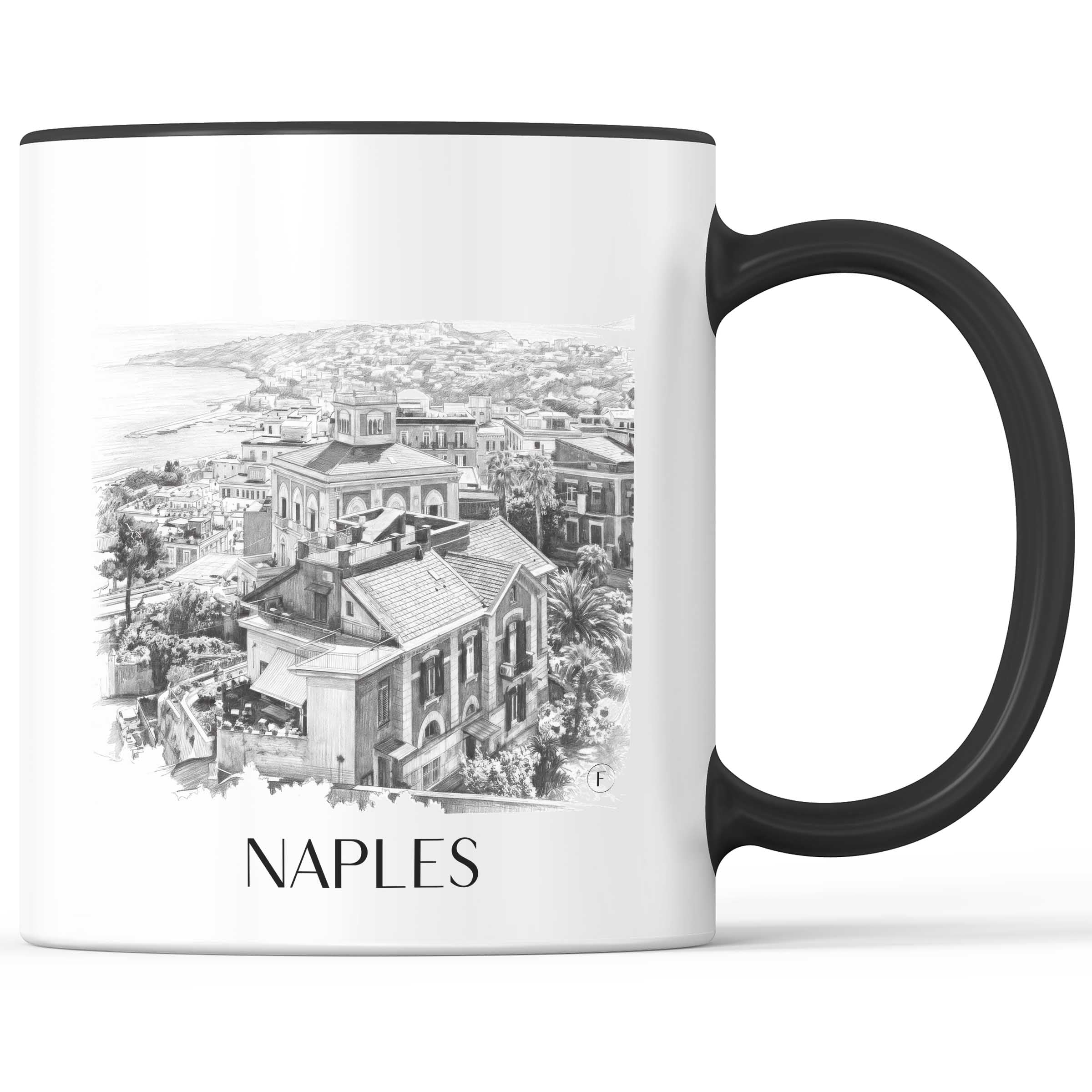 Neapel - Italien Becher - Kaffeetasse im Zeichnung Stil