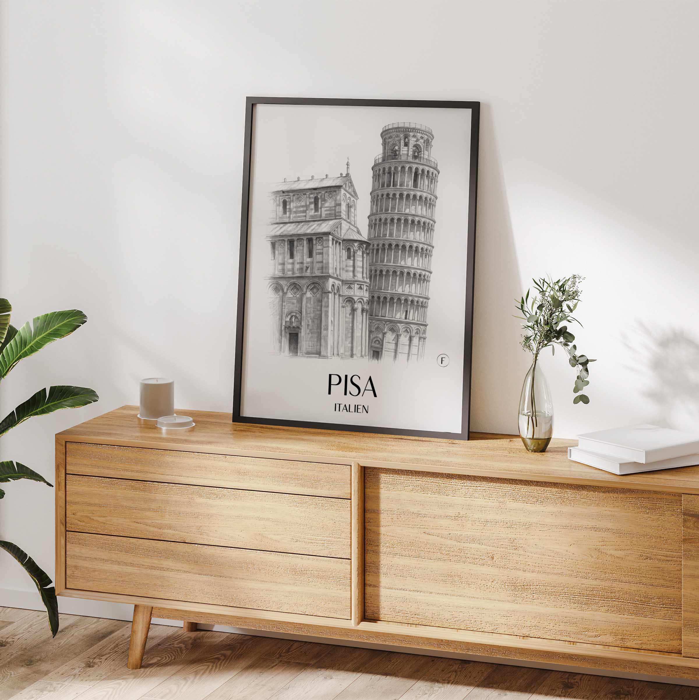 pisa-italien-poster-bleistift-zeichnung-drawing