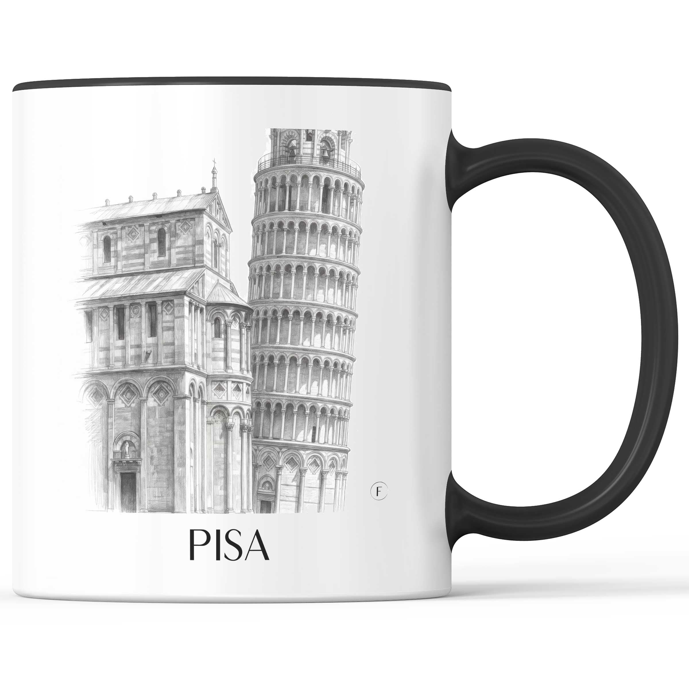 Pisa - Italien Becher - Kaffeetasse im Zeichnung Stil