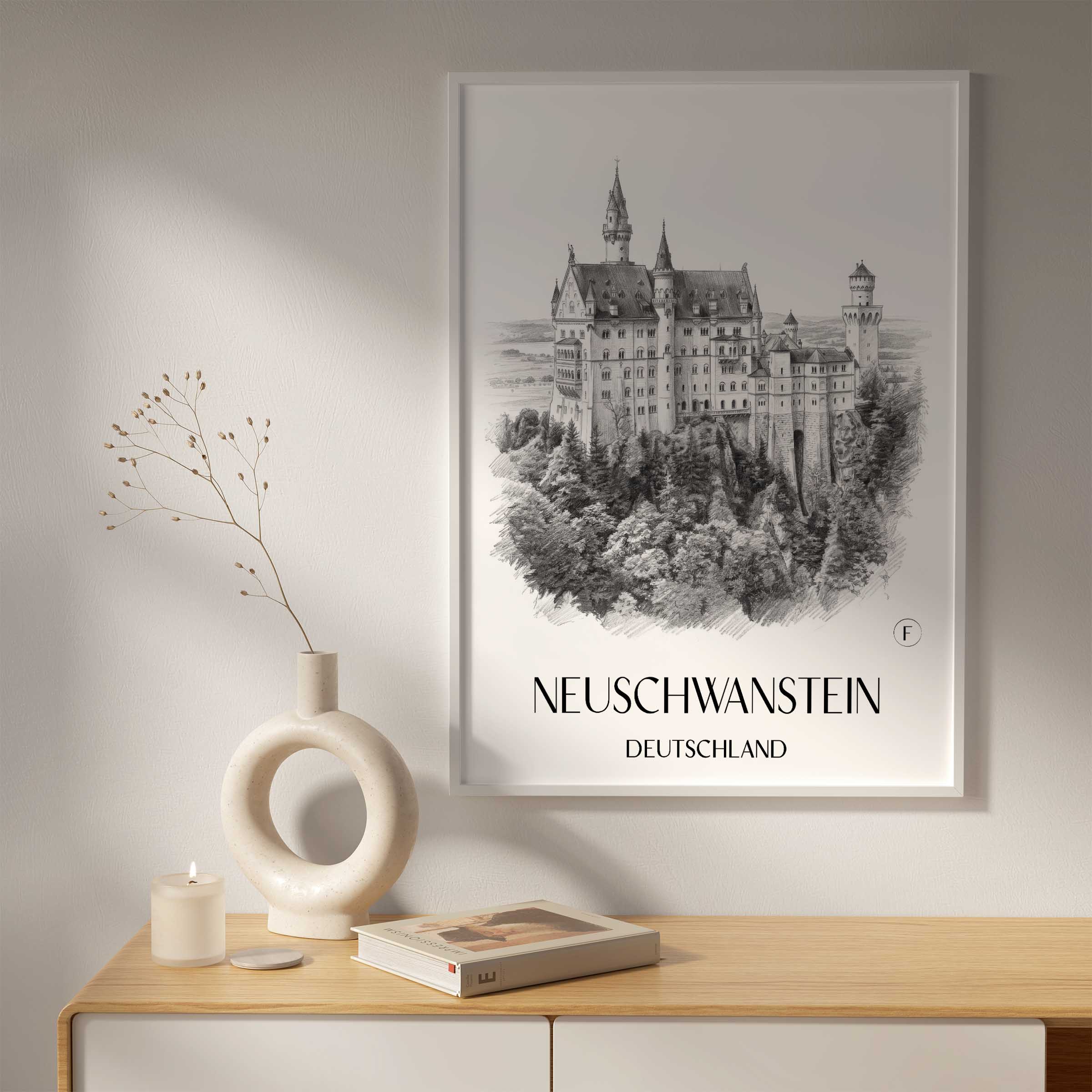 neuschwanstein-deutschland-poster-bleistift-zeichnung-drawing