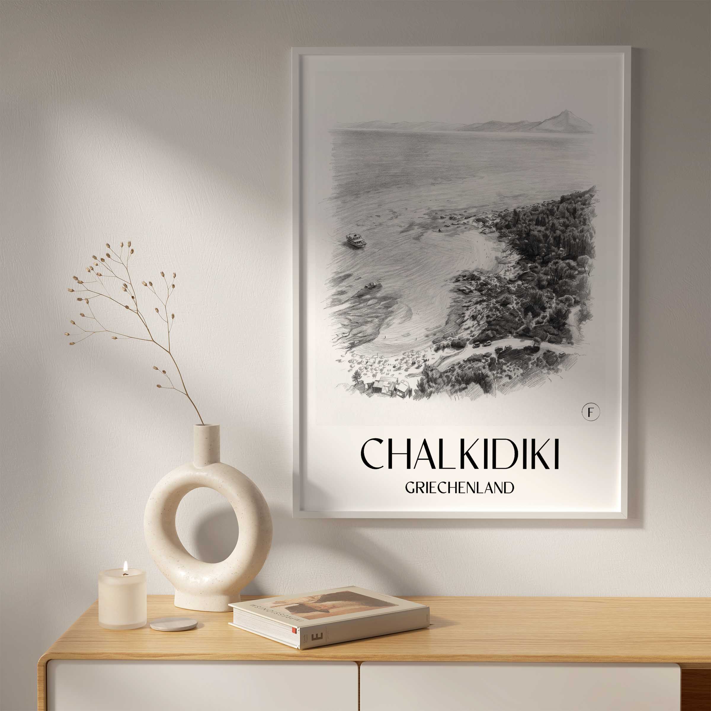 chalkidiki-griechenland-poster-bleistift-zeichnung-drawing