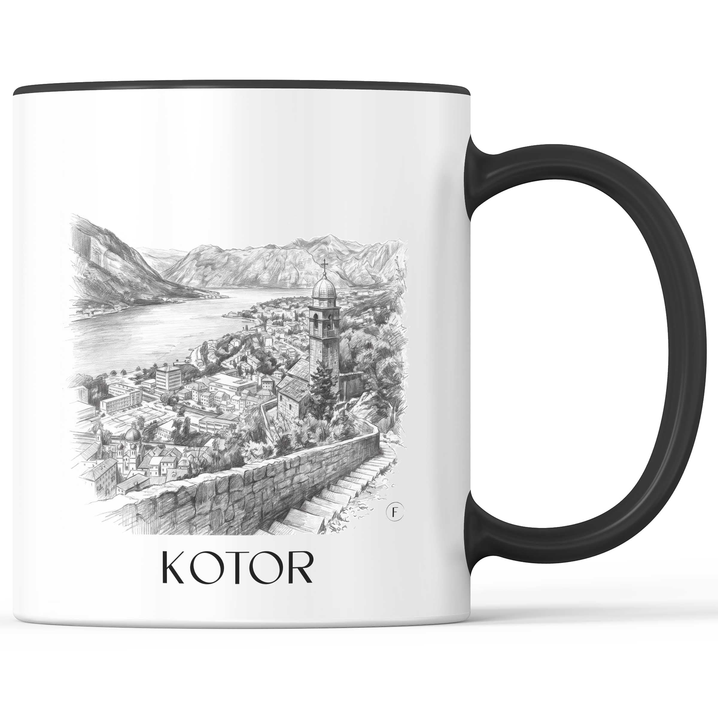 kotor-montenegro-kaffeebecher-bleistift-zeichnung-drawing