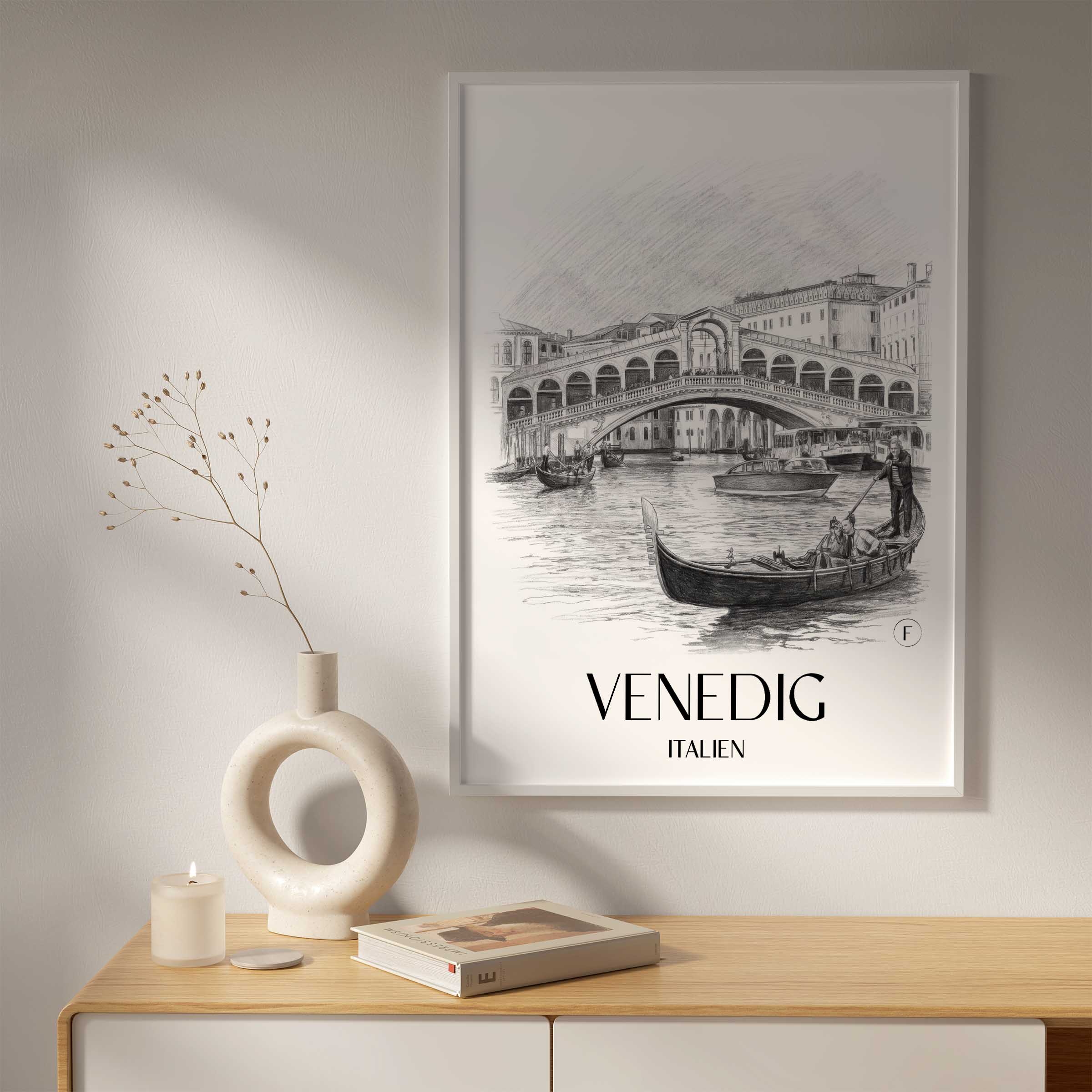 venedig-italien-poster-bleistift-zeichnung-drawing