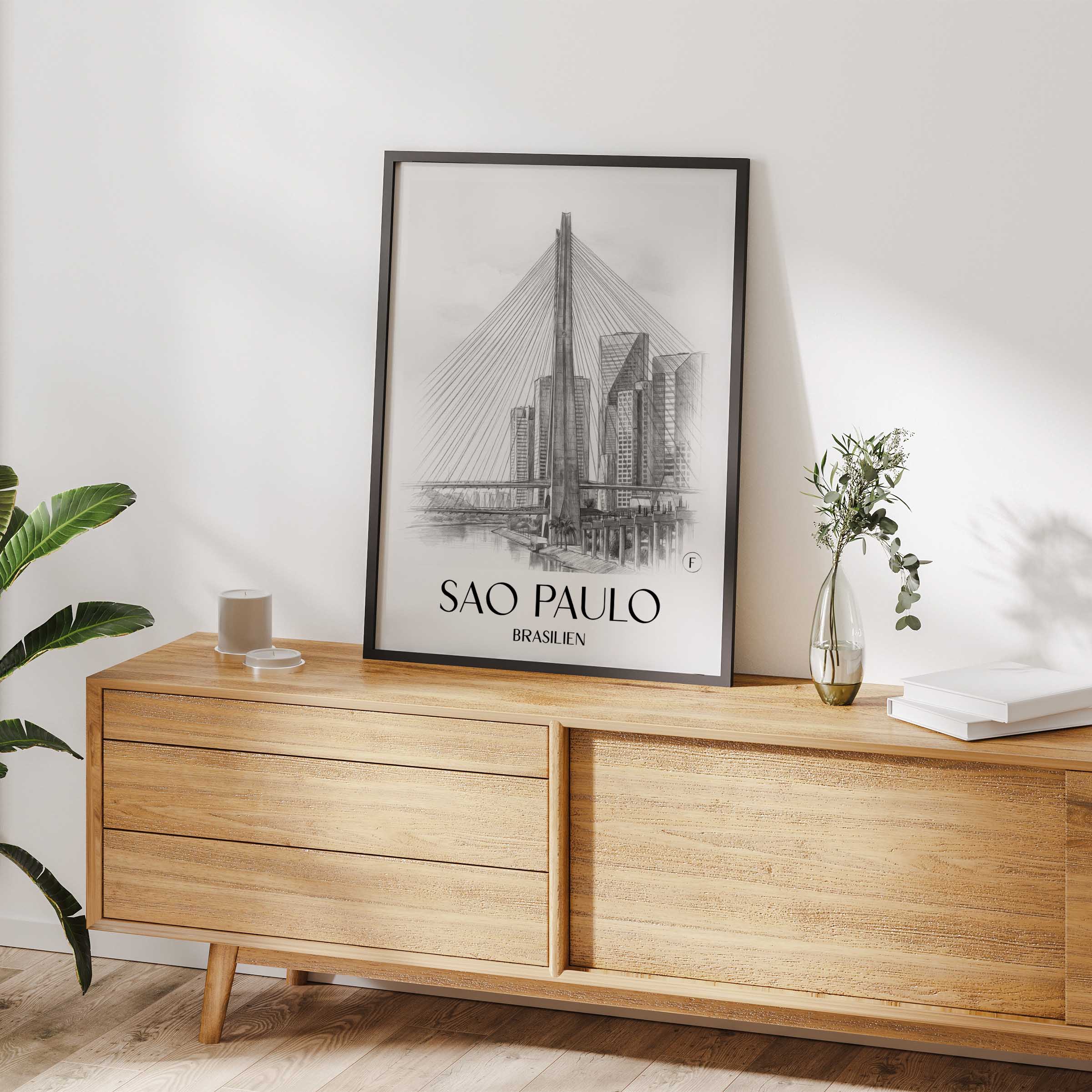 sao-paulo-brasilien-poster-bleistift-zeichnung-drawing