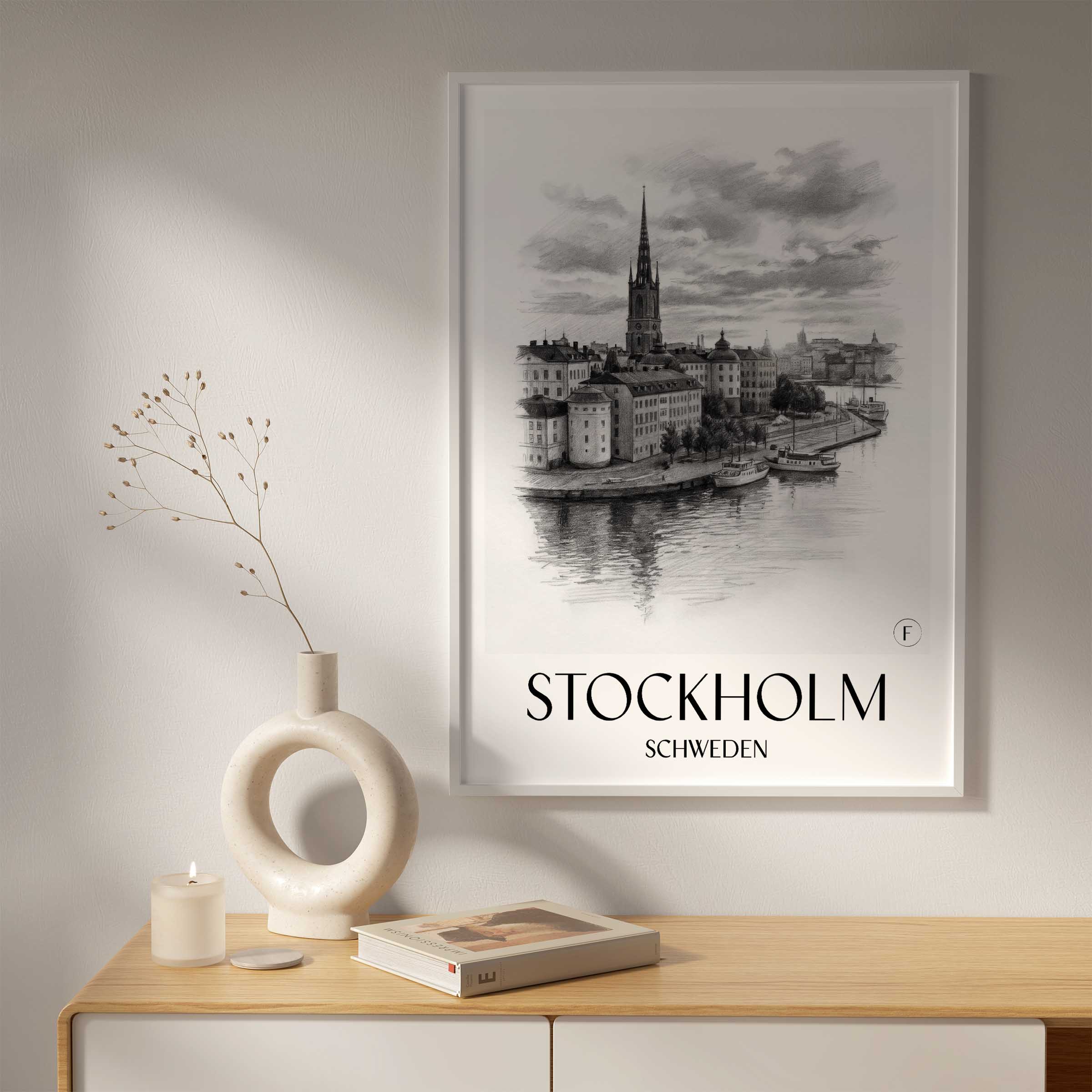 stockholm-schweden-poster-bleistift-zeichnung-drawing