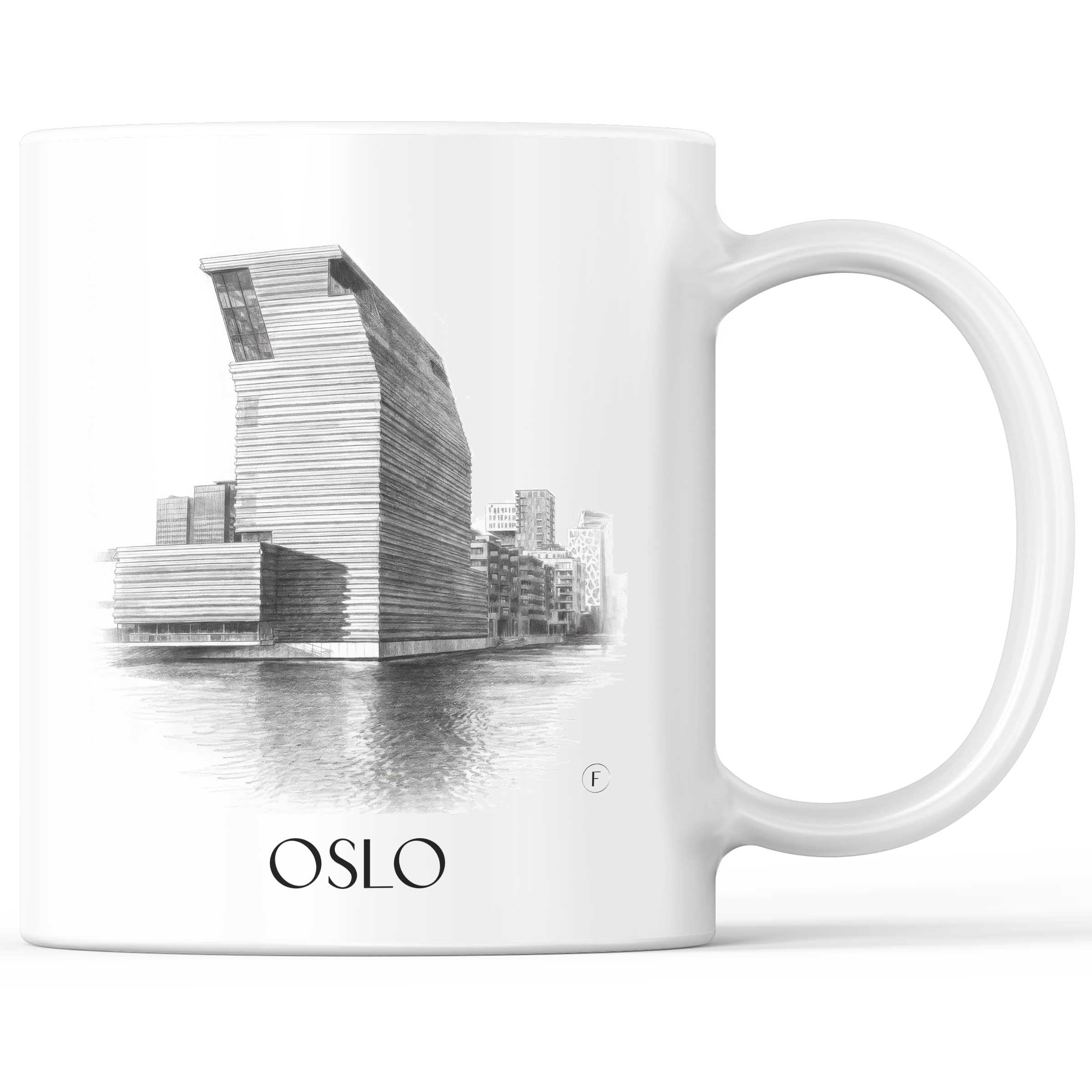 Oslo - Norwegen Becher - Kaffeetasse im Zeichnung Stil