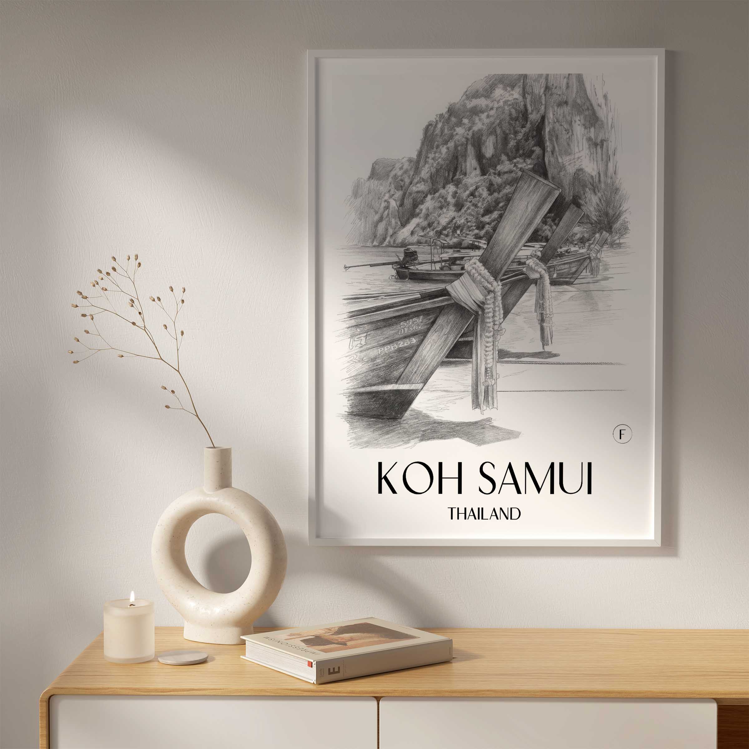 koh-samui-thailand-poster-bleistift-zeichnung-drawing