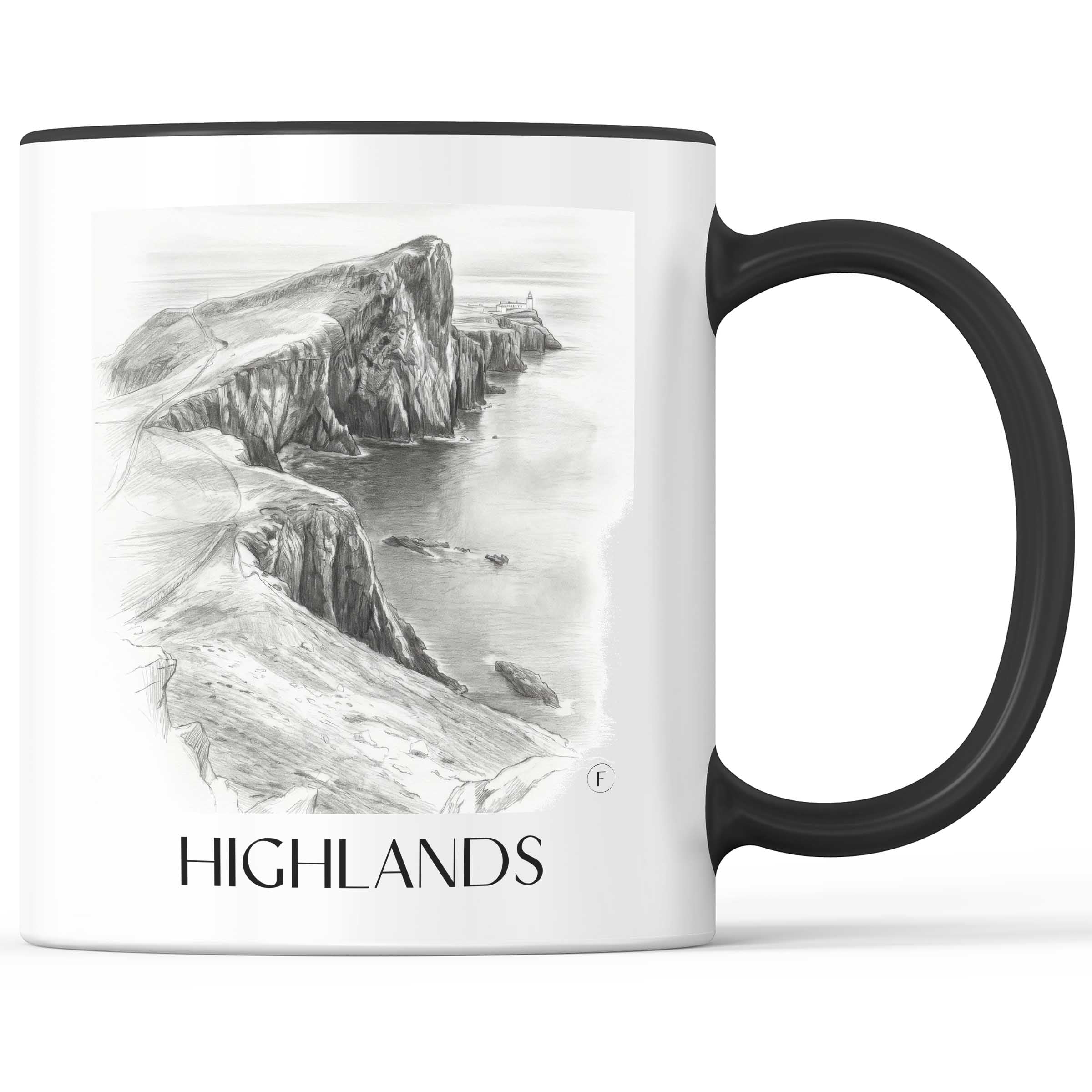 highlands-schottland-kaffeebecher-bleistift-zeichnung-drawing