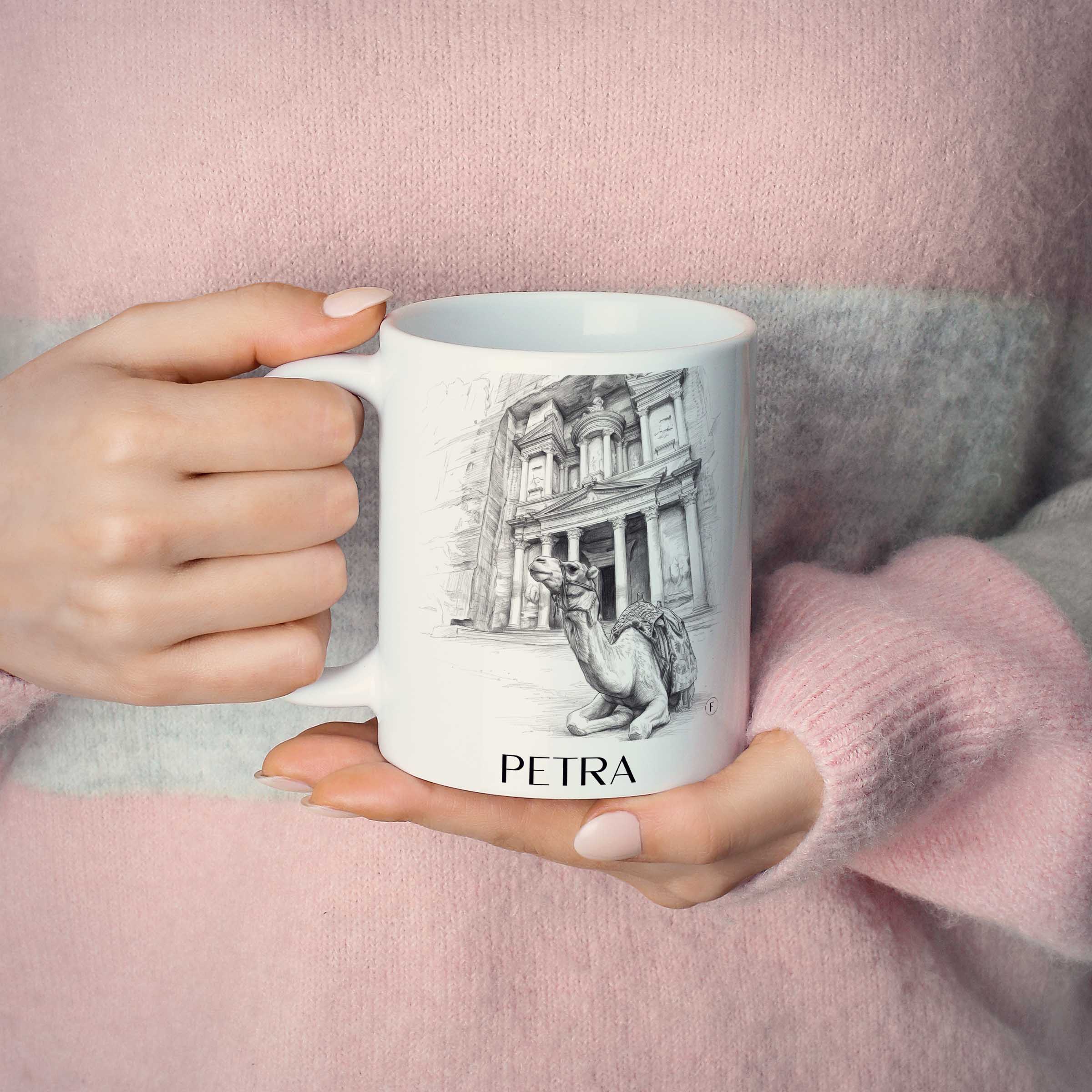 petra,-jordanien-jordanien-kaffeebecher-bleistift-zeichnung-drawing