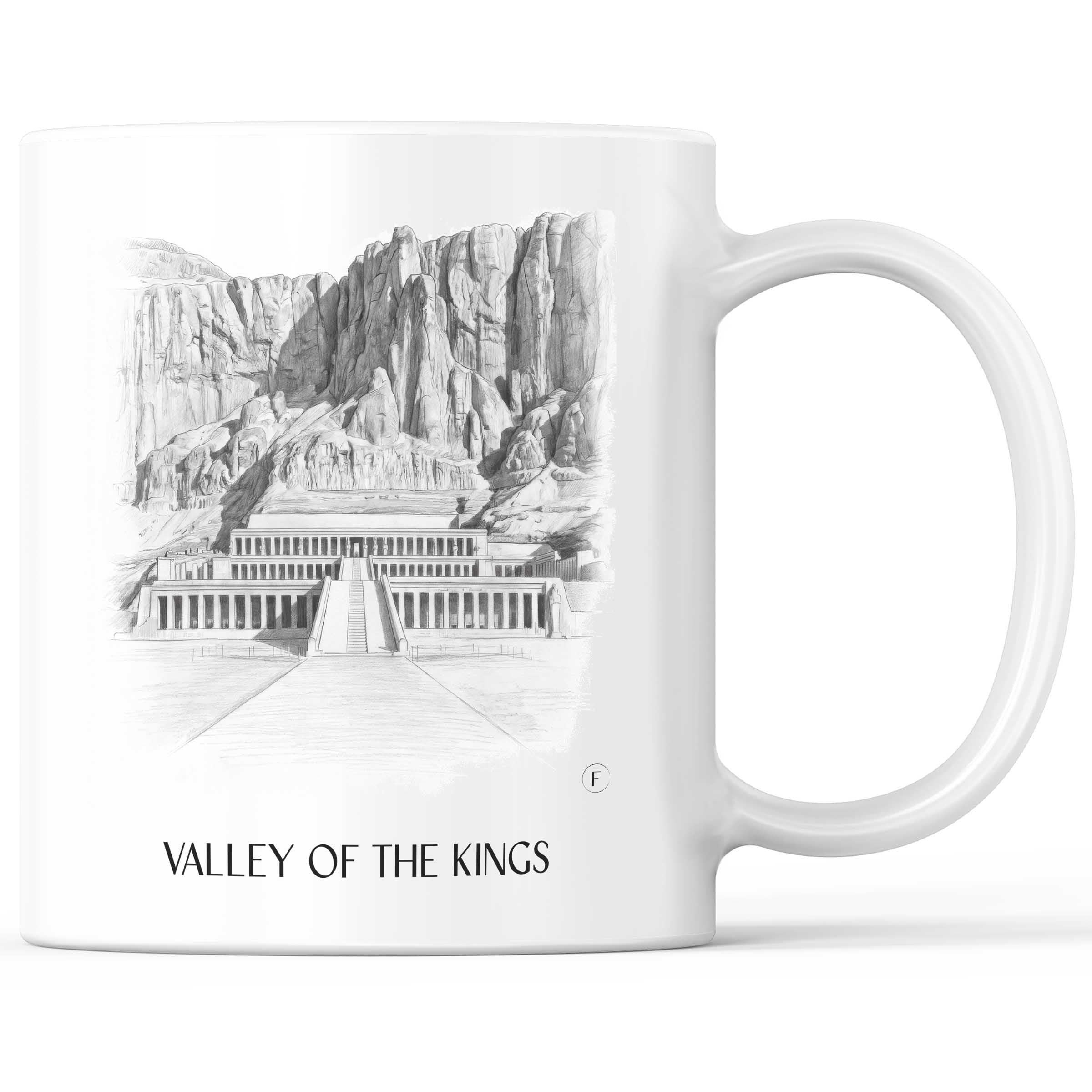 Tal der Könige - Ägypten Becher - Kaffeetasse im Zeichnung Stil