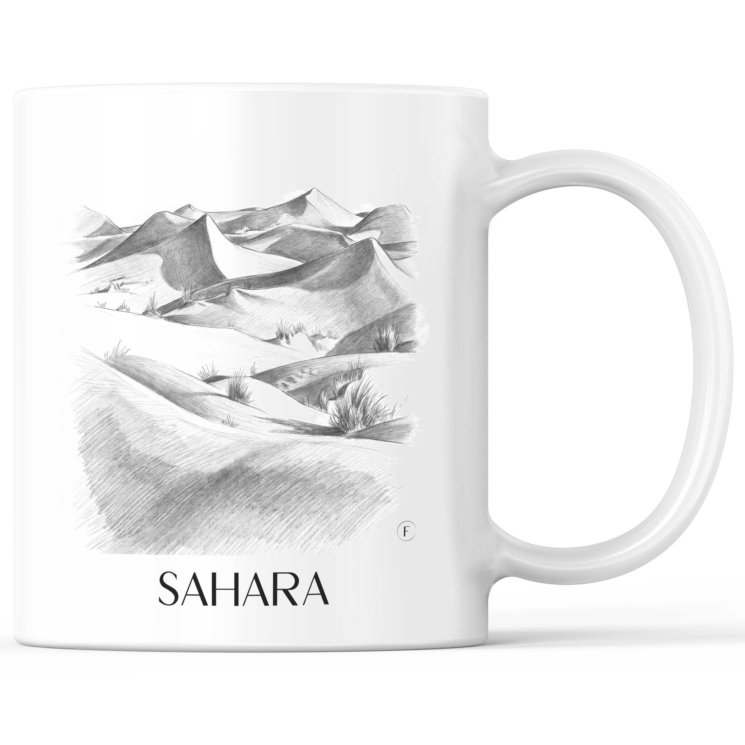 Sahara - Nordafrika Becher - Kaffeetasse im Zeichnung Stil