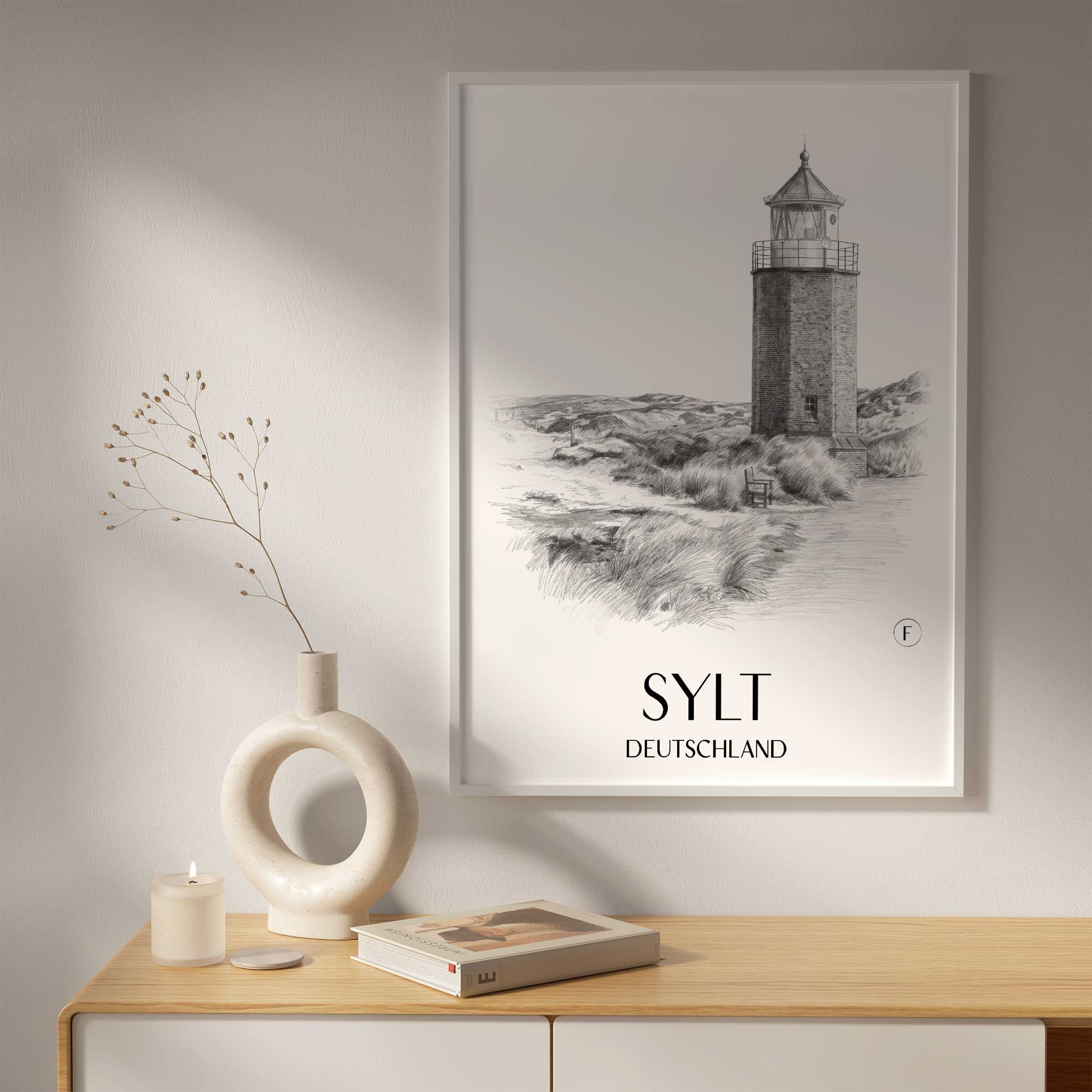 sylt-deutschland-poster-bleistift-zeichnung-drawing