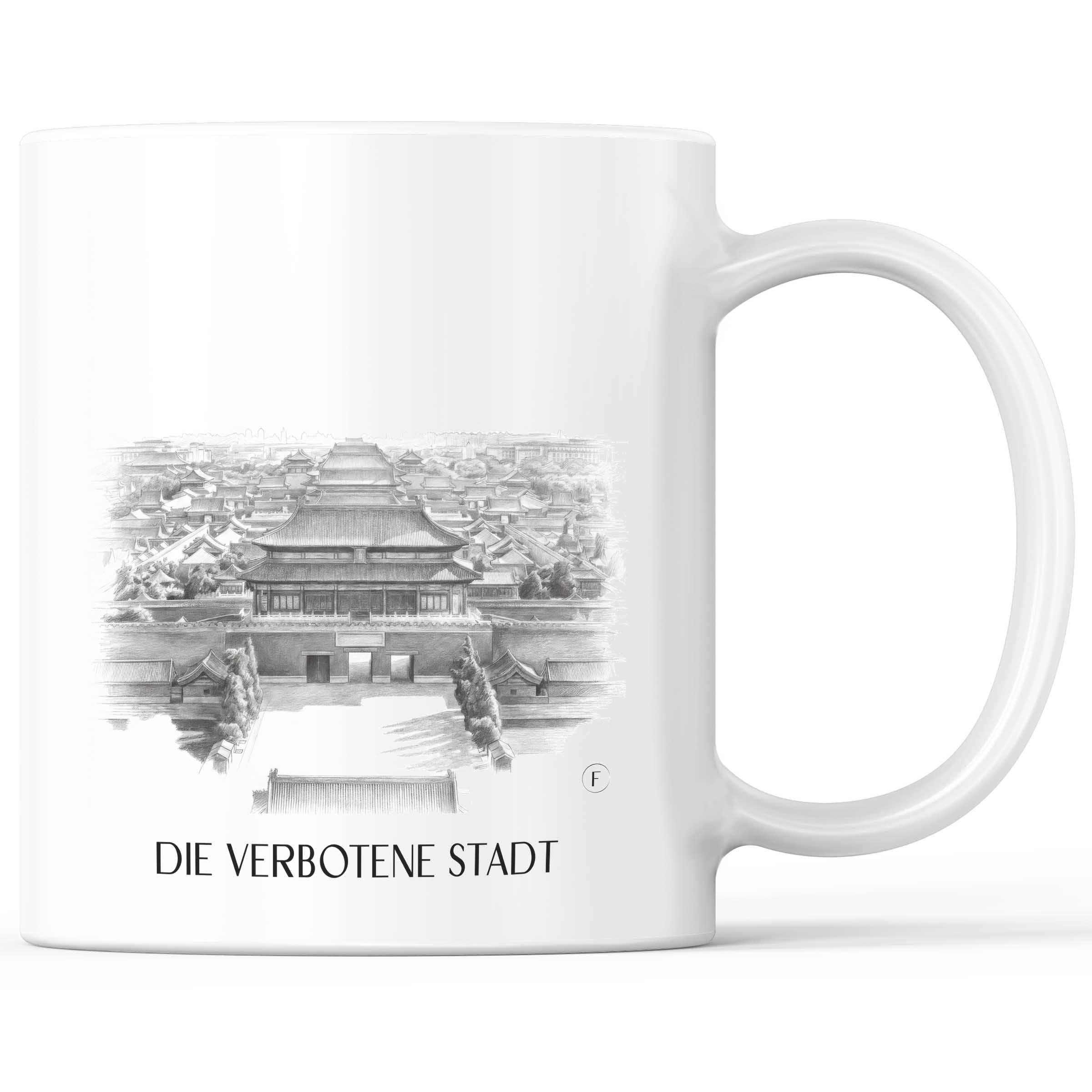 die verbotene Stadt - China Becher - Kaffeetasse im Zeichnung Stil