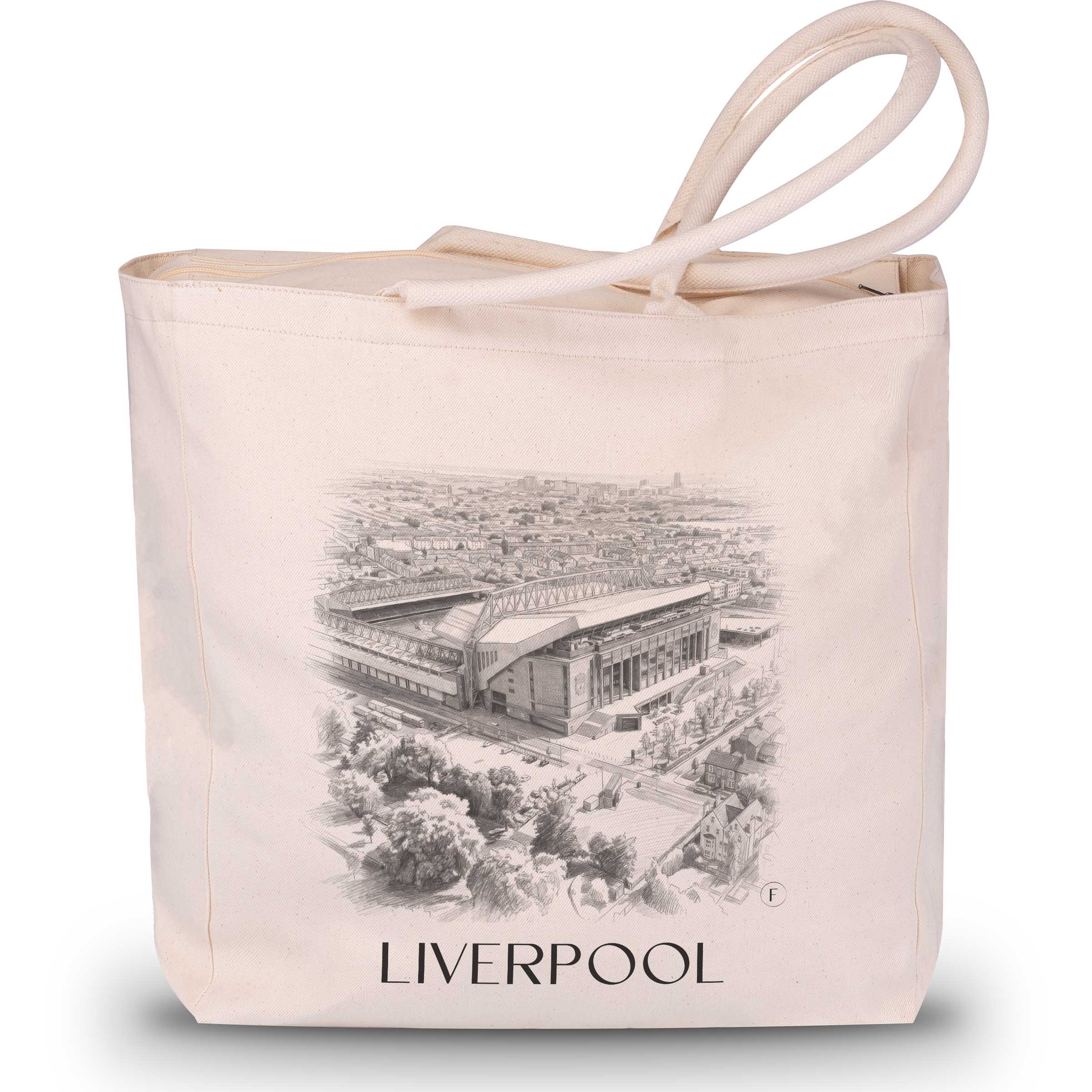 Liverpool - England Tote Bag - Drawing Style Shopping Bag