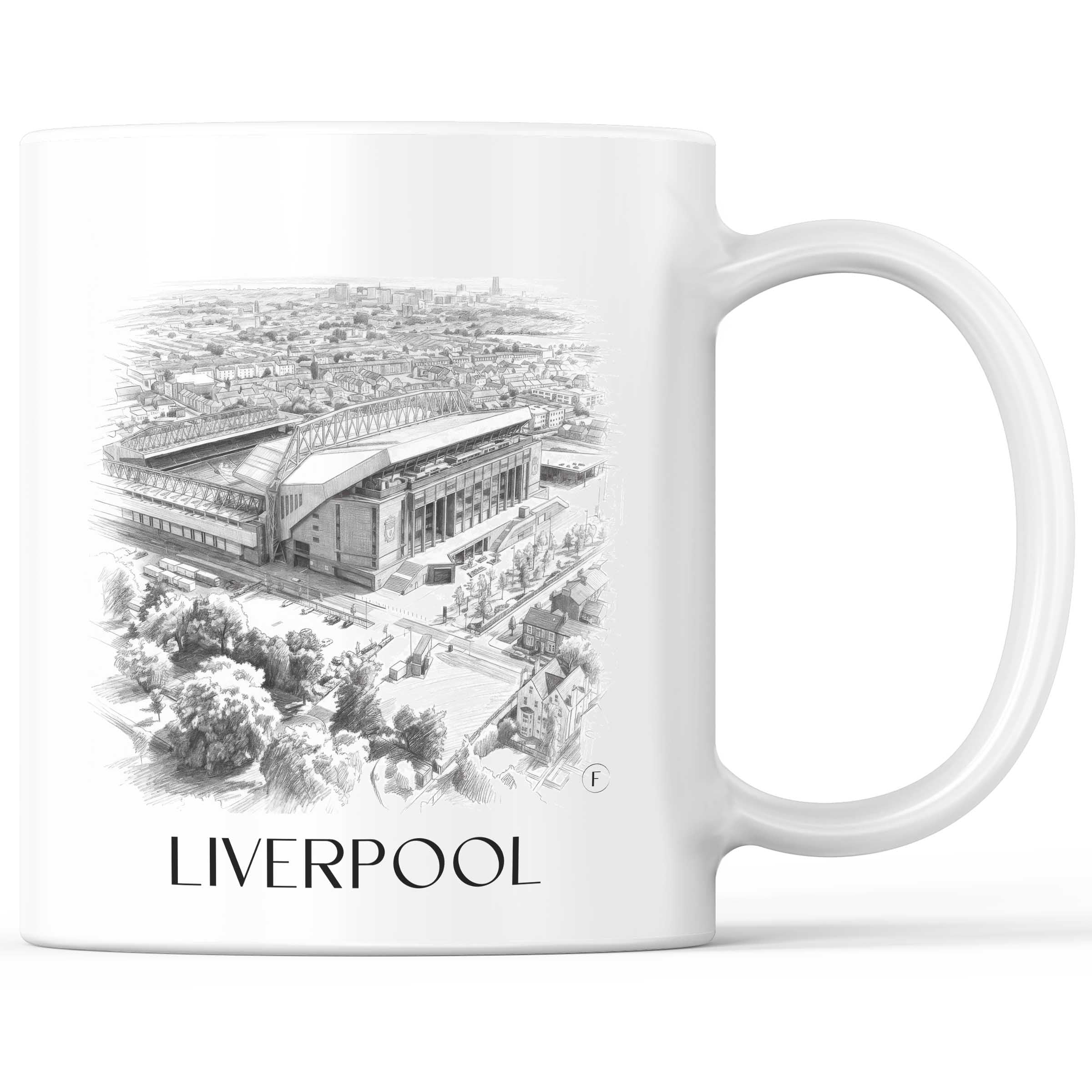 Liverpool - England Becher - Kaffeetasse im Zeichnung Stil