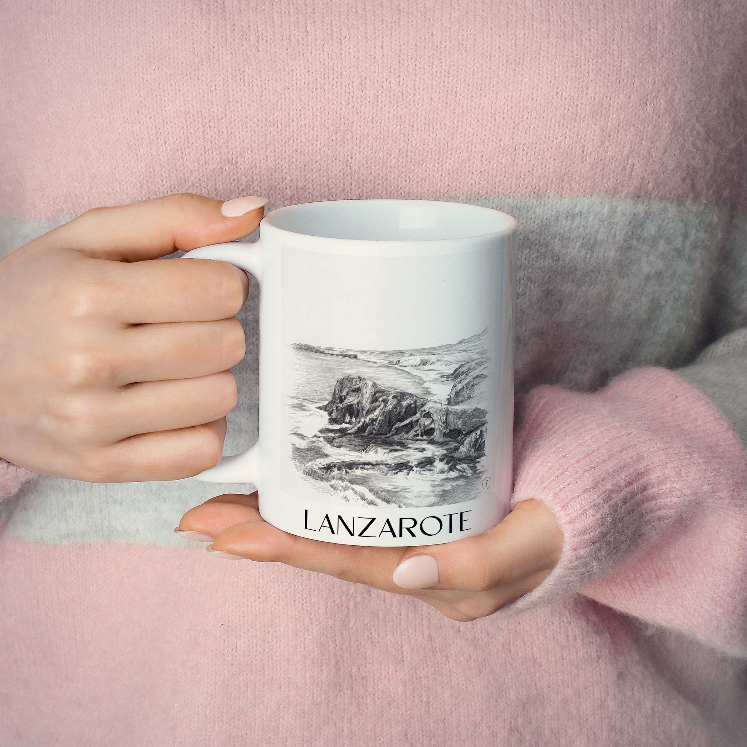 lanzarote-spanien-kaffeebecher-bleistift-zeichnung-drawing