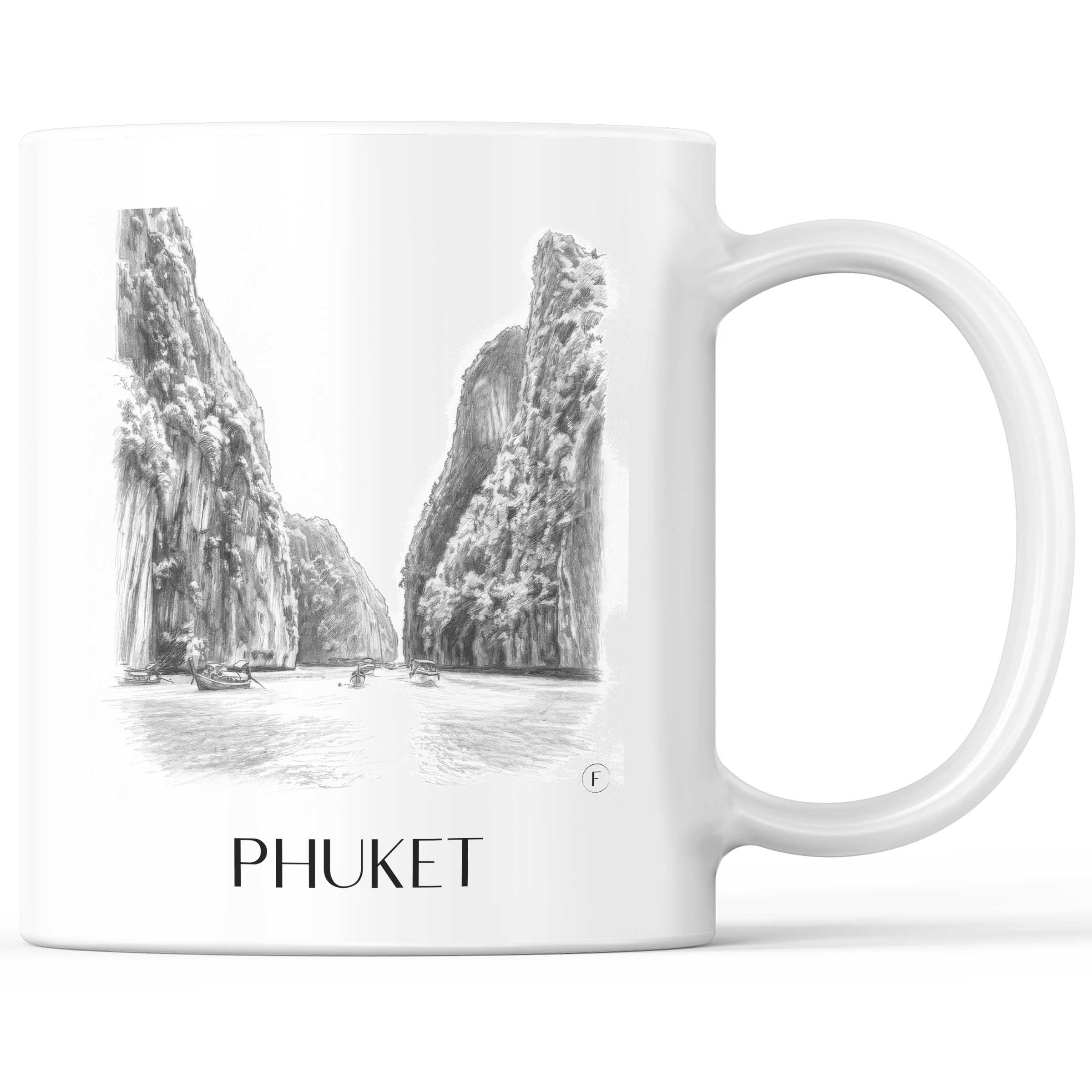 Phuket - Thailand Becher - Kaffeetasse im Zeichnung Stil